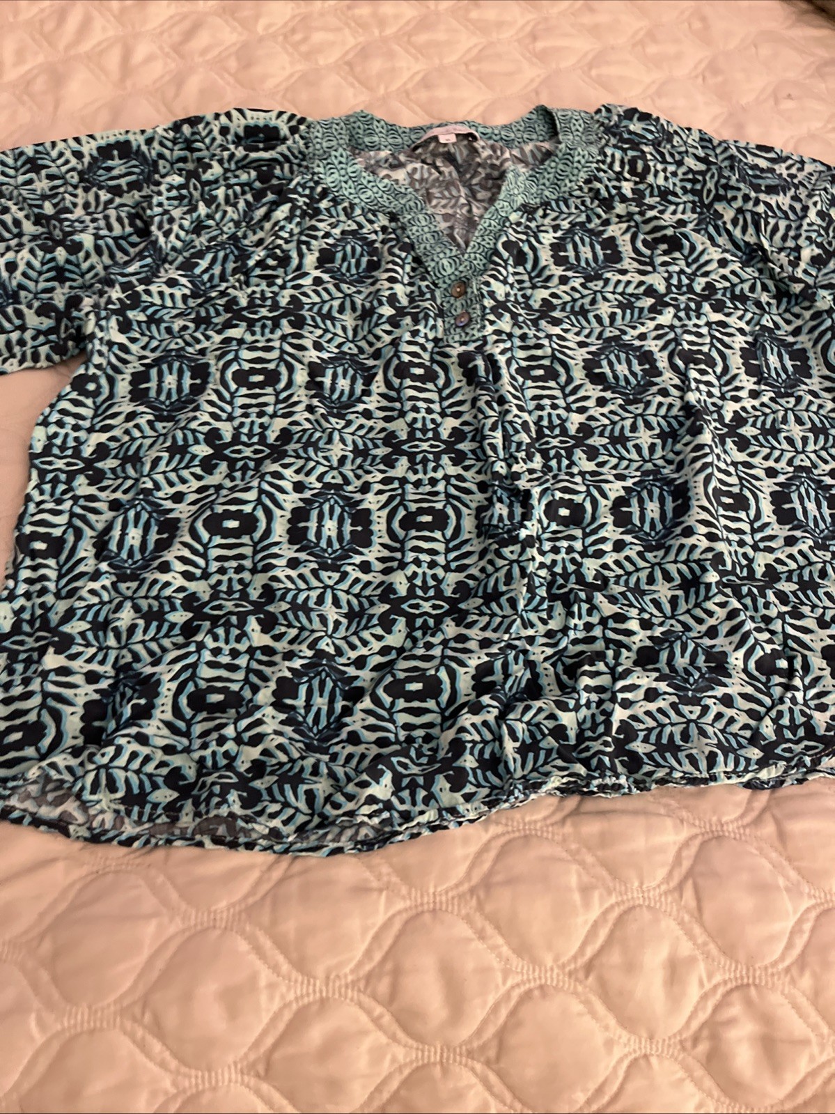 Michael Stars Los Angeles Women’s 3/4 Sleeve Blouse Size M (A484)