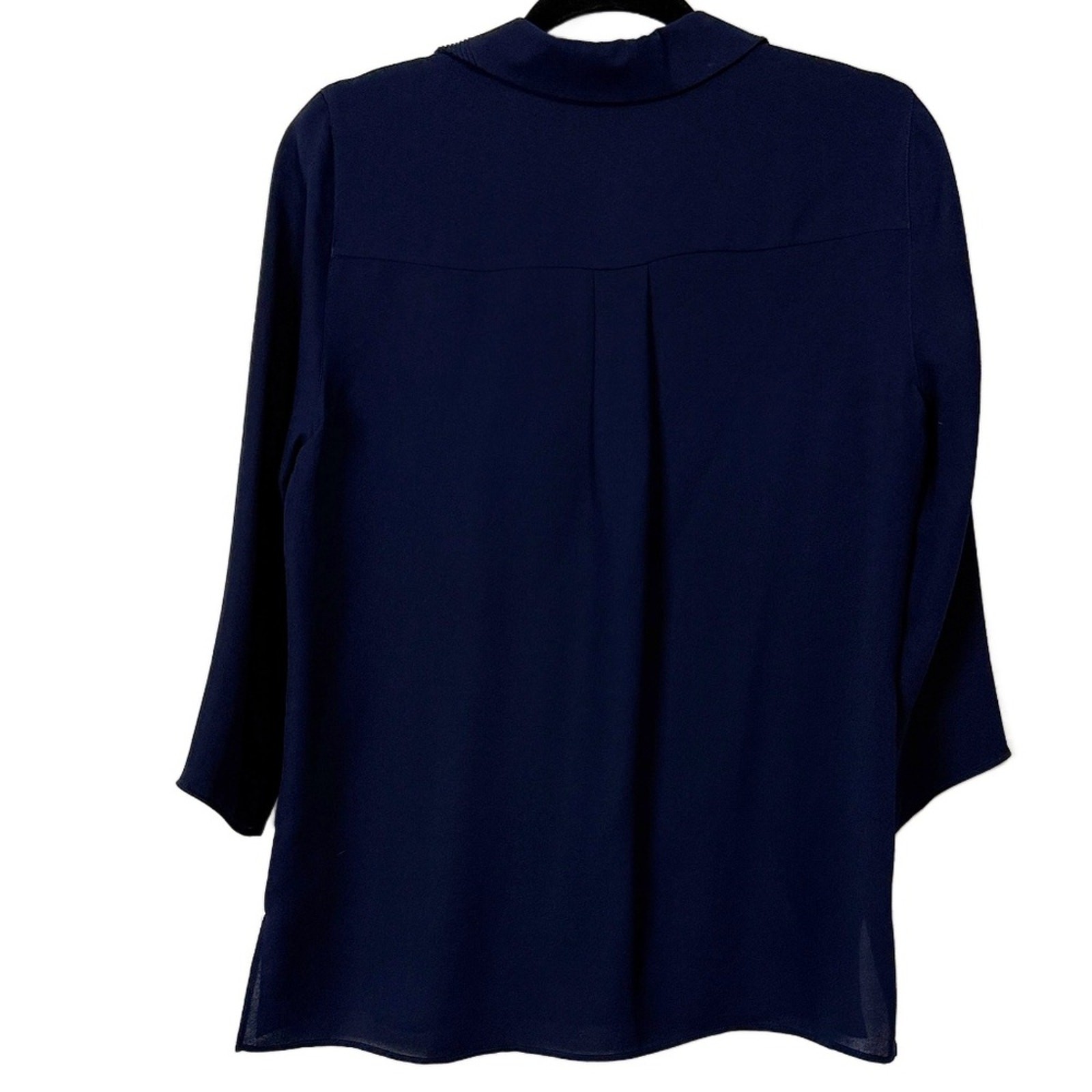 Lafayette 148 New York Midnight Blue Navy Blouse
