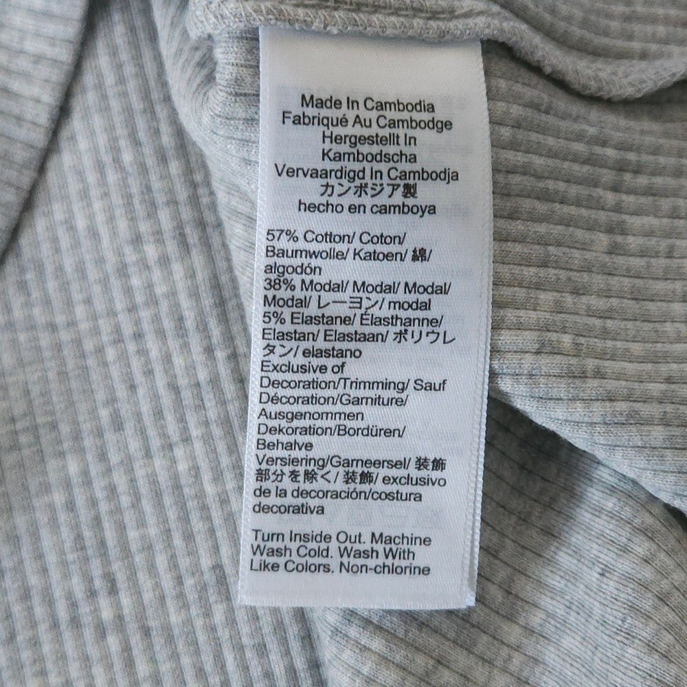 J.Crew Gold Button Ribbed Turtleneck XL Gray Coastal Grandmother Quiet Luxu