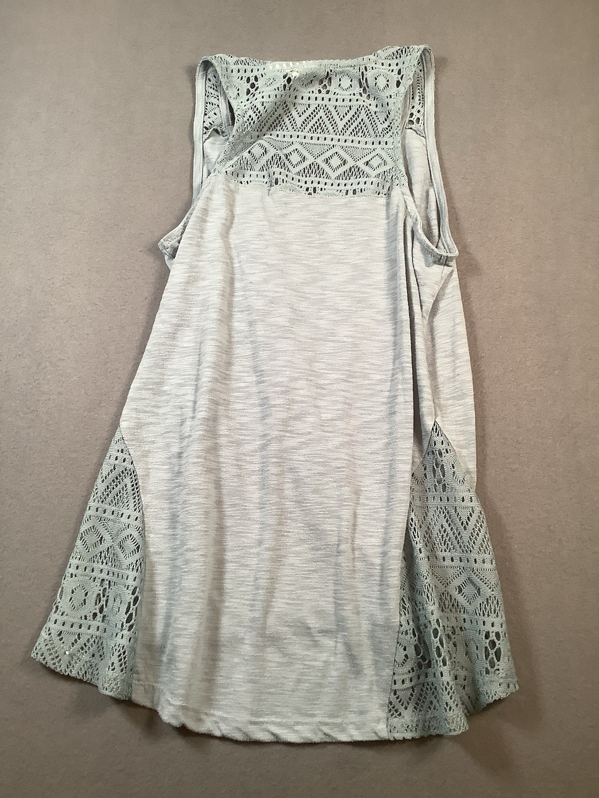 Disney Ariel Tank Top Little Mermaid Lace Glitter Girls M7/9 Sleeveless Blue