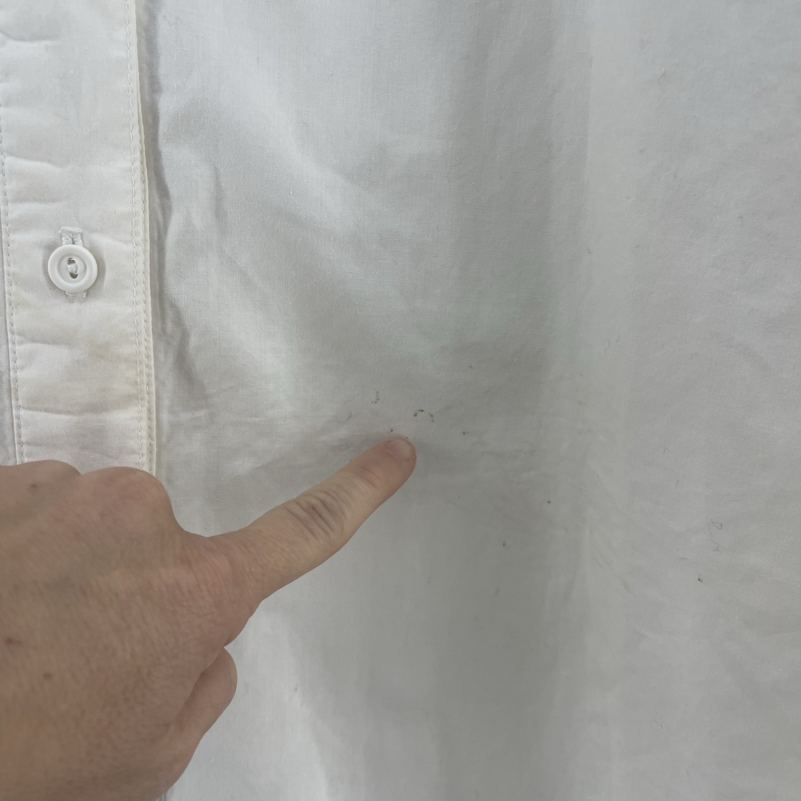 Vintage 90s Beaded Button Up Shirt Women’s L White Fringe Western Funky Boho