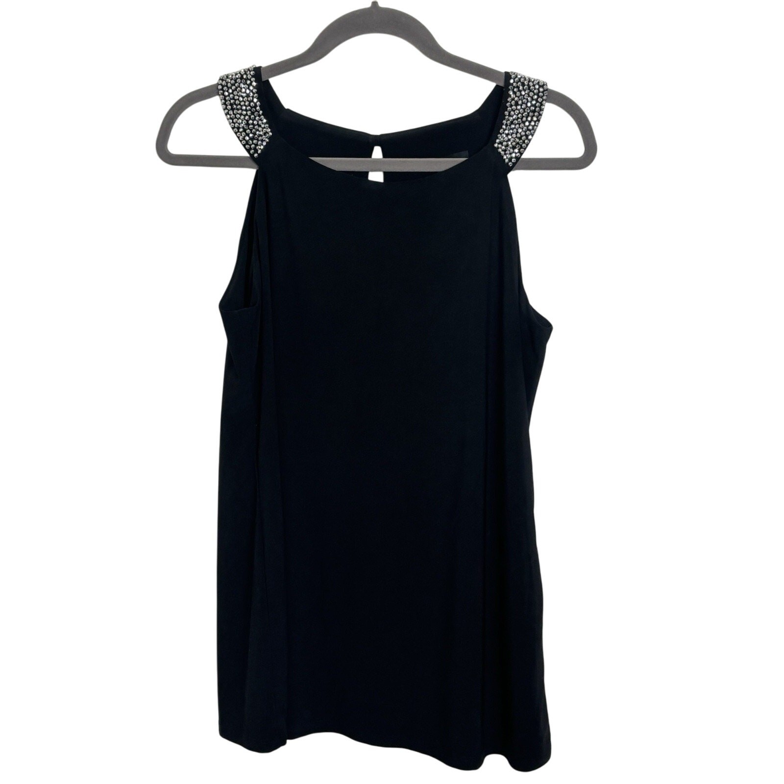 Onyx Moda Black Sleeveless Rhinestone Top Bling Medium Classic Going Out Top USA