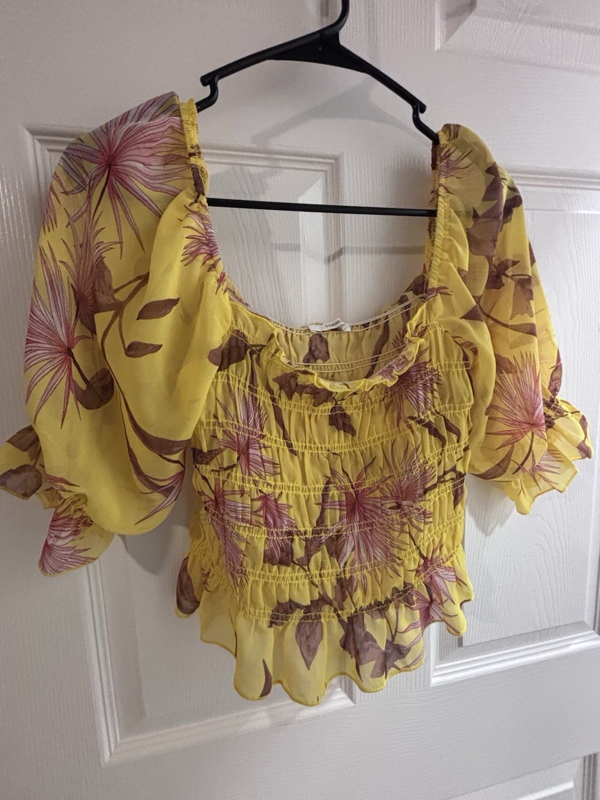Timing Floral Crop Top Size M