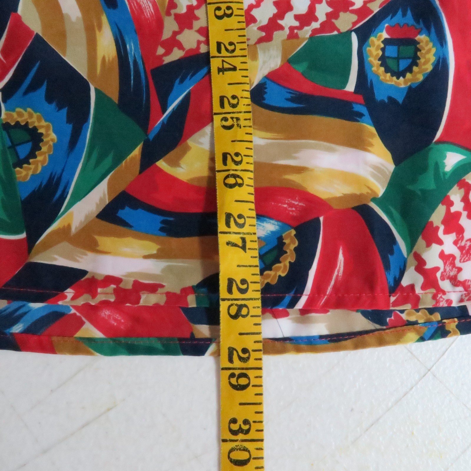 Weathervane Mock Neck Blouse 12 Colorful Abstract Dopamine Vintage 70s 80s Retro