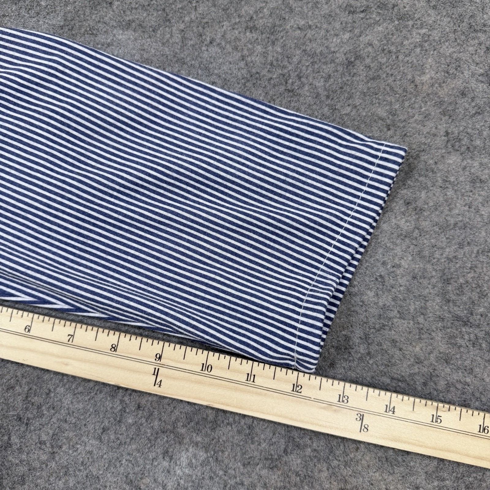 Eden & Olivia 3/4 Sleeves Button-Up Shirt Fit Women’s Size XL Blue White Stripes