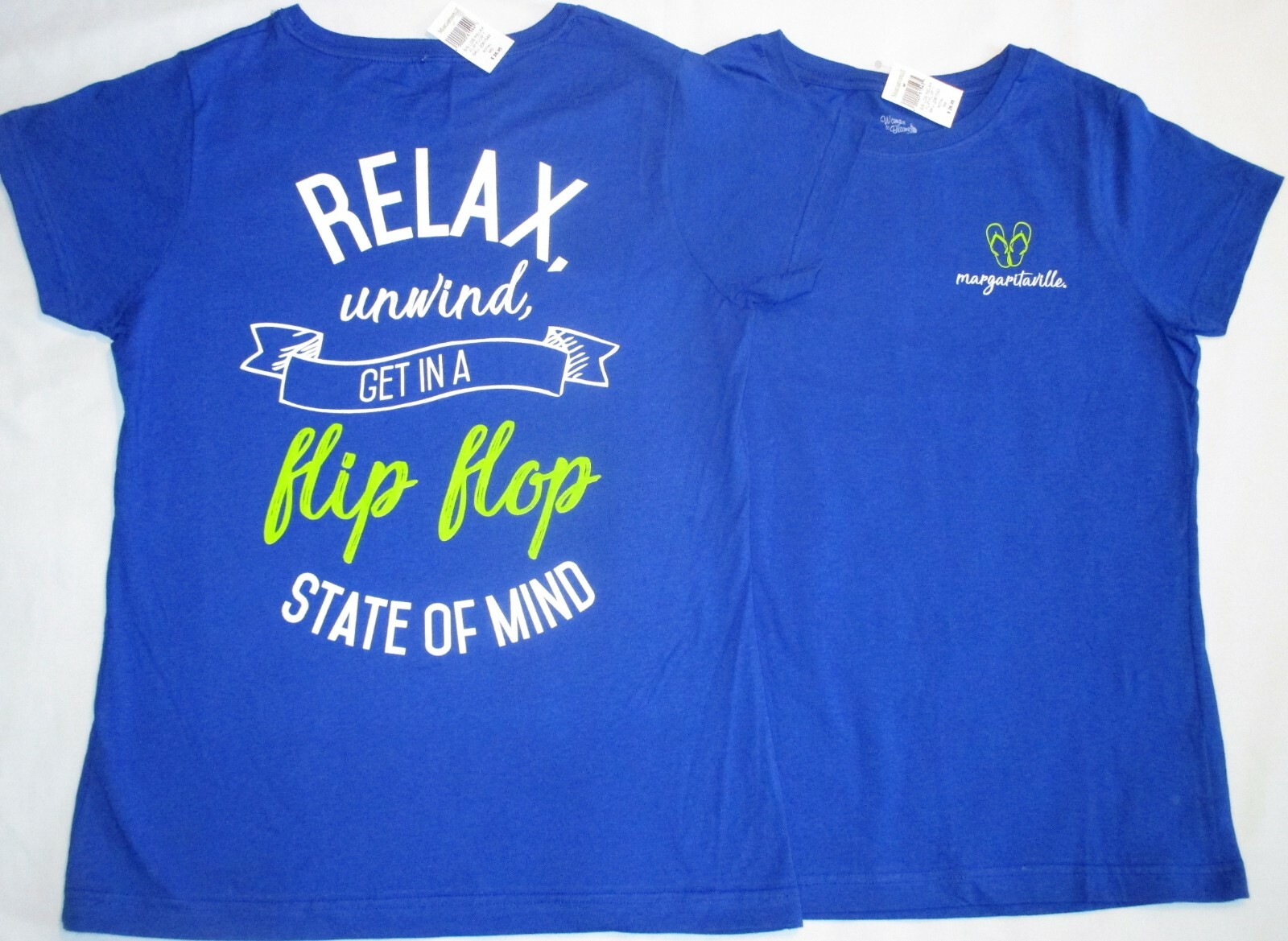Women’s Margaritaville T-Shirt : RELAX, UNWIND, Get in a FLIP FLOP STATE OF MIND