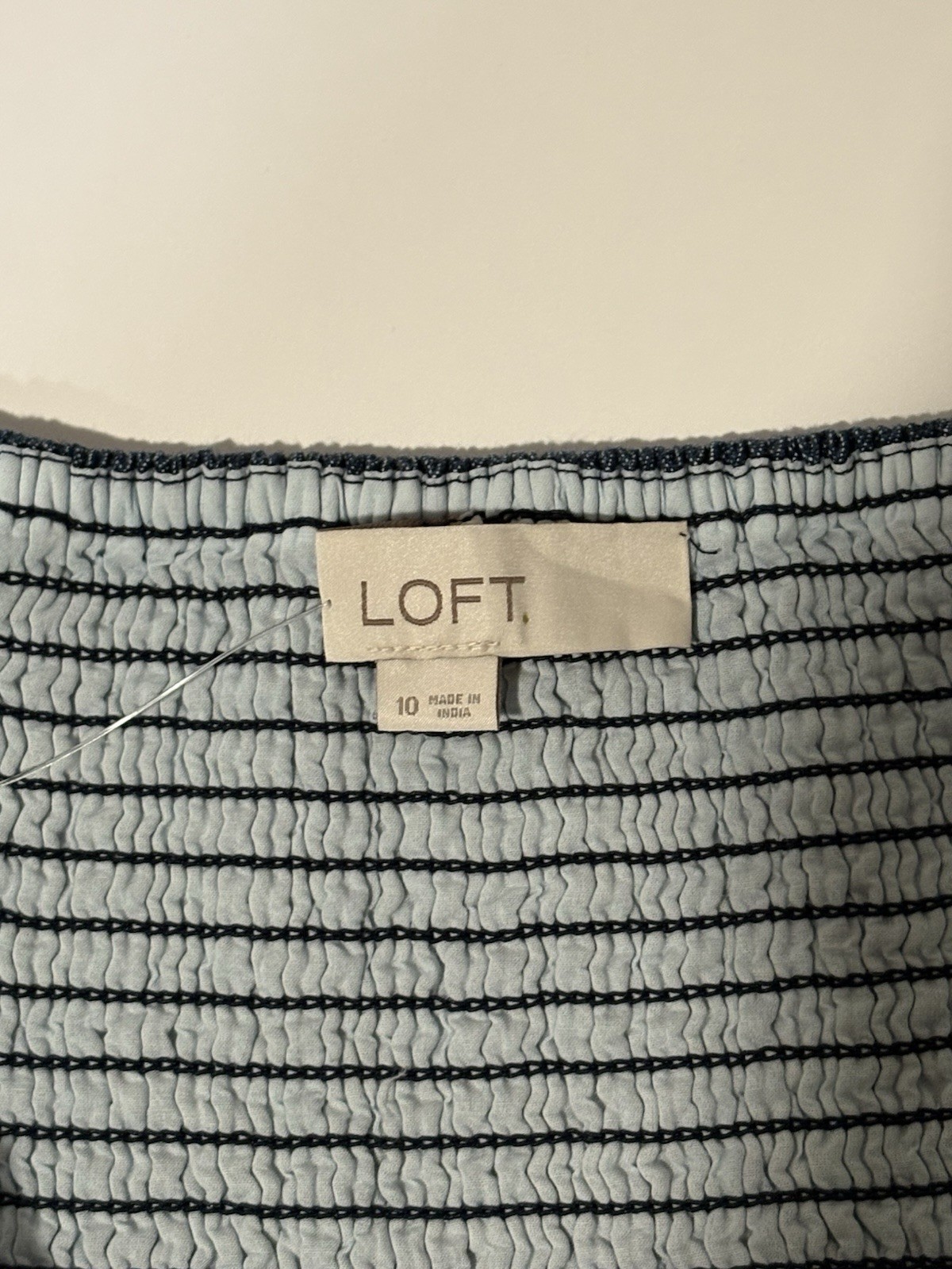 LOFT Chambray Crossover Halter Top Denim Dark Indigo Wash Size 10