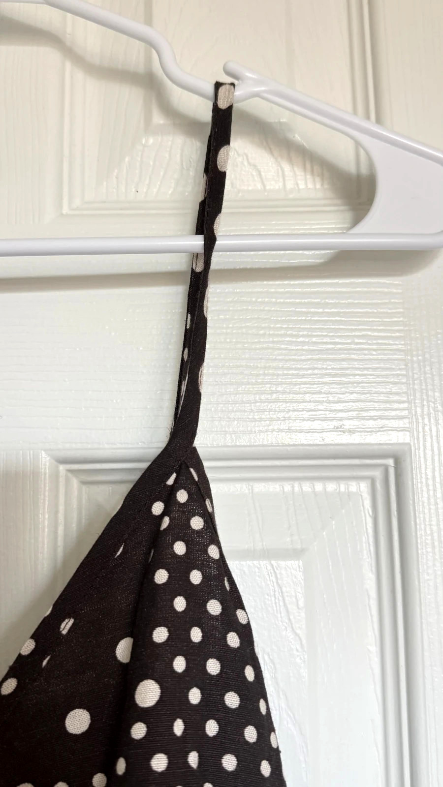 Style Envy Polka Dot Ruffle Camisole Top Brown White S NWT