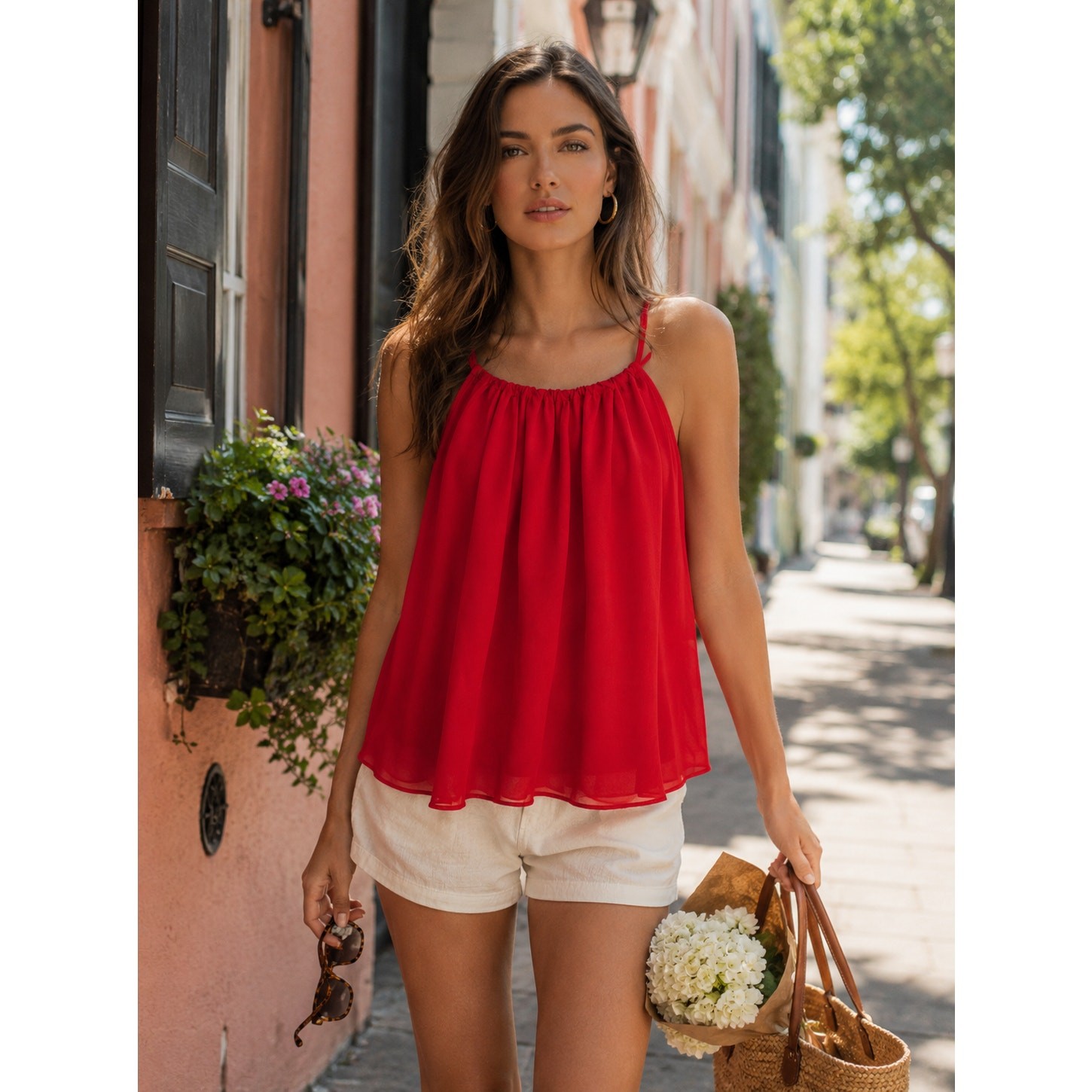 TIANA B. Satin-Finish Camisole Top NWOT SMALL
