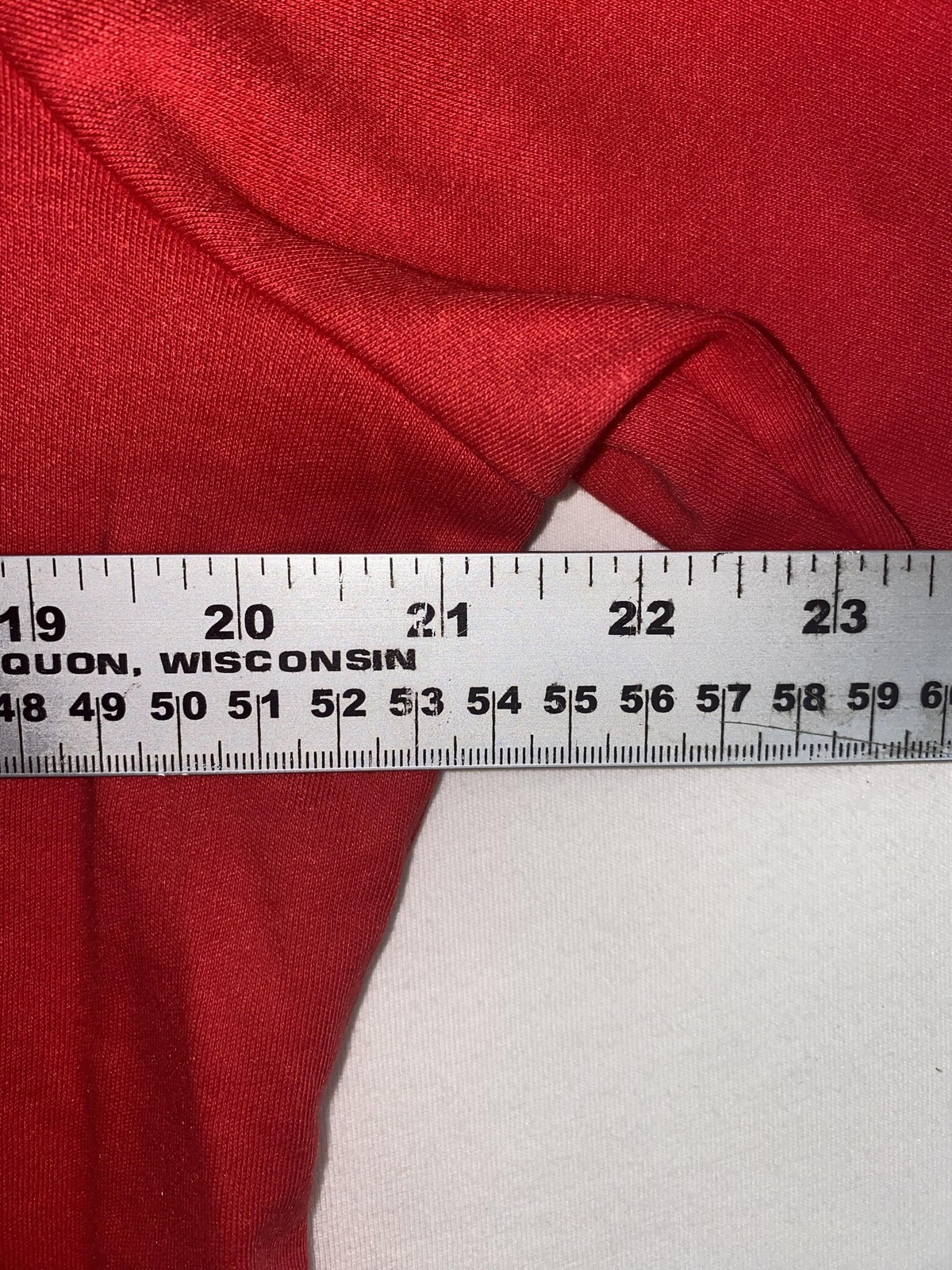 Allison Daley Blouse Womens Large Red 3/4 Sleeve Studded Scoop Neck Jersey Top