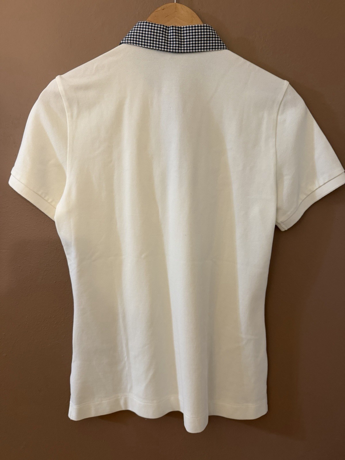 Brooks Brothers Golden Fleece performance polo women Gingham Short Sleeve M NWT