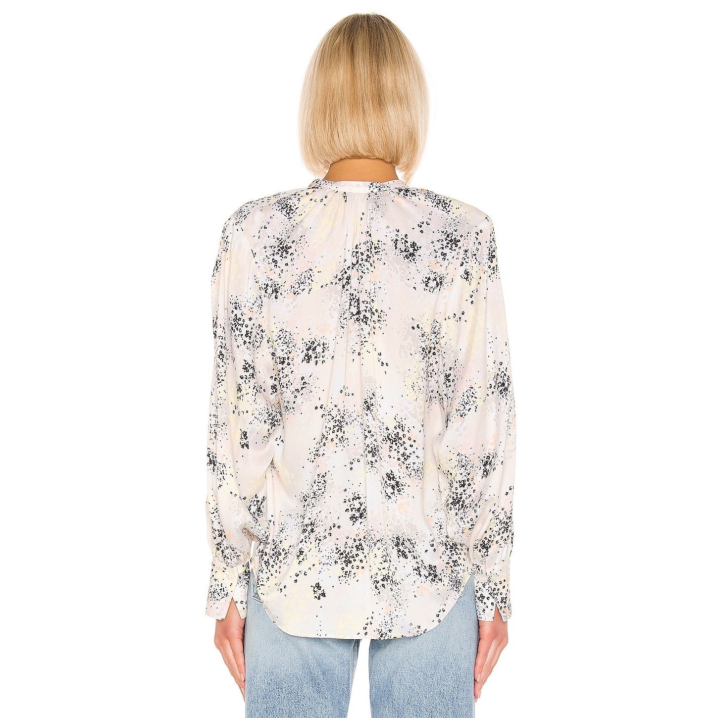 NWT Equipment Causette Silk Blouse Small Abstract Print Button Front