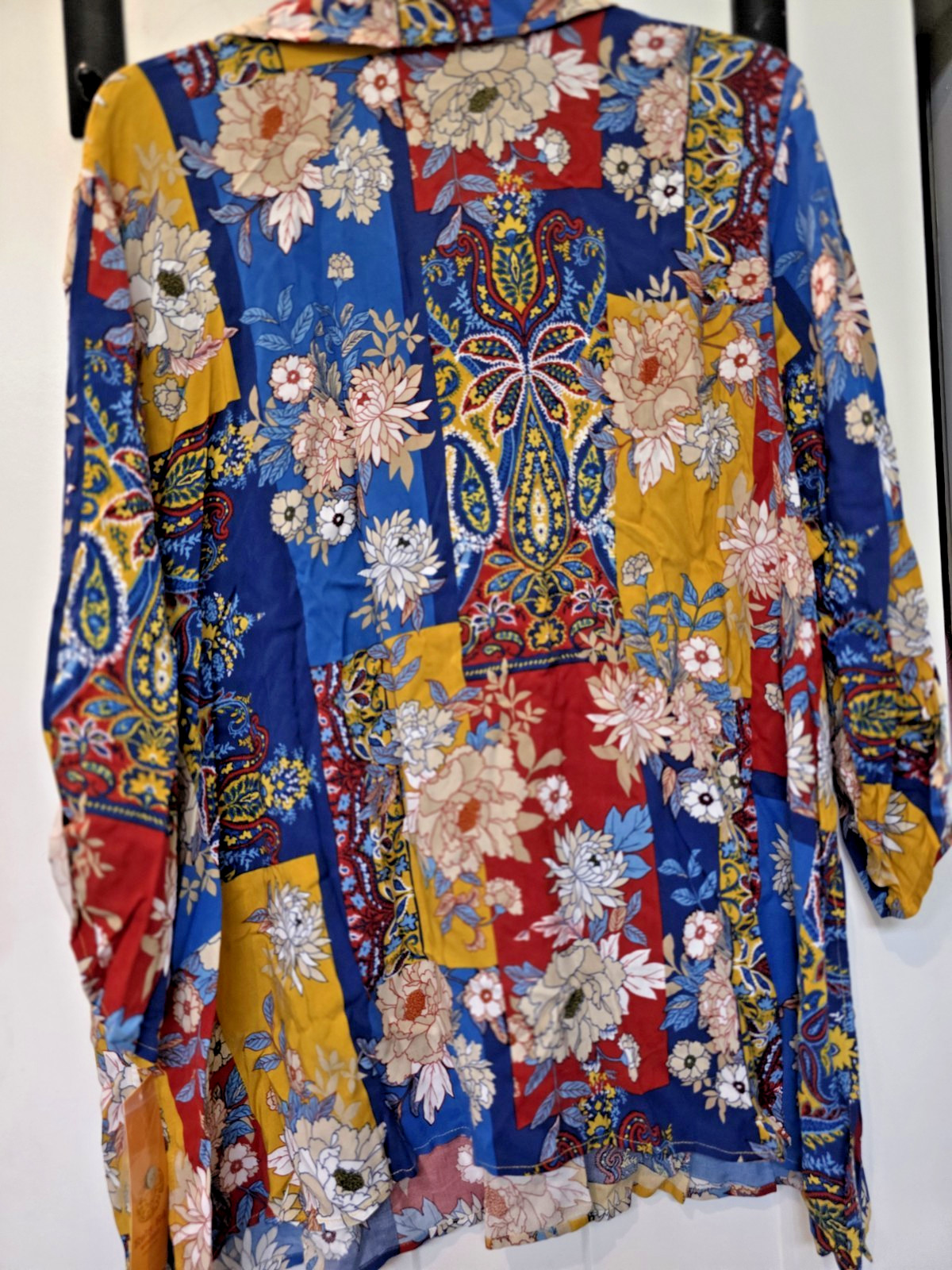 Ruby Rd. Woman Multicolor Floral Rayon Woven Collared Button Front Tunic Plus 3X