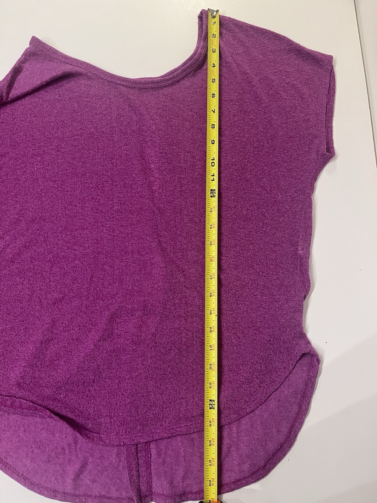 Lane Bryant Purple 2 Back Slit Lightweight Short Sleeve Top Womans Size 14/16