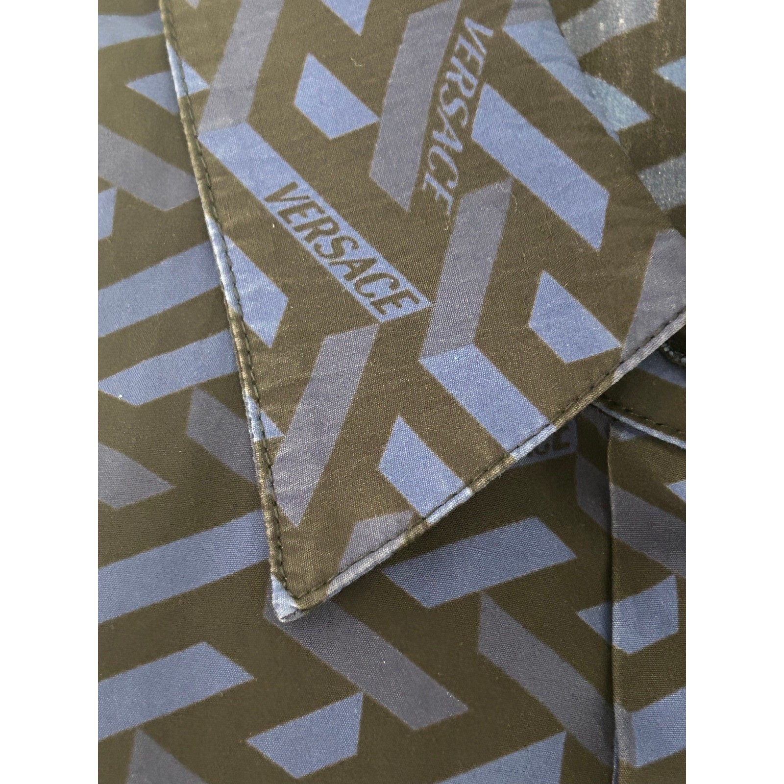 Versace women’s La Greca all over printed button down blouse size 38 (US 2 – 4)