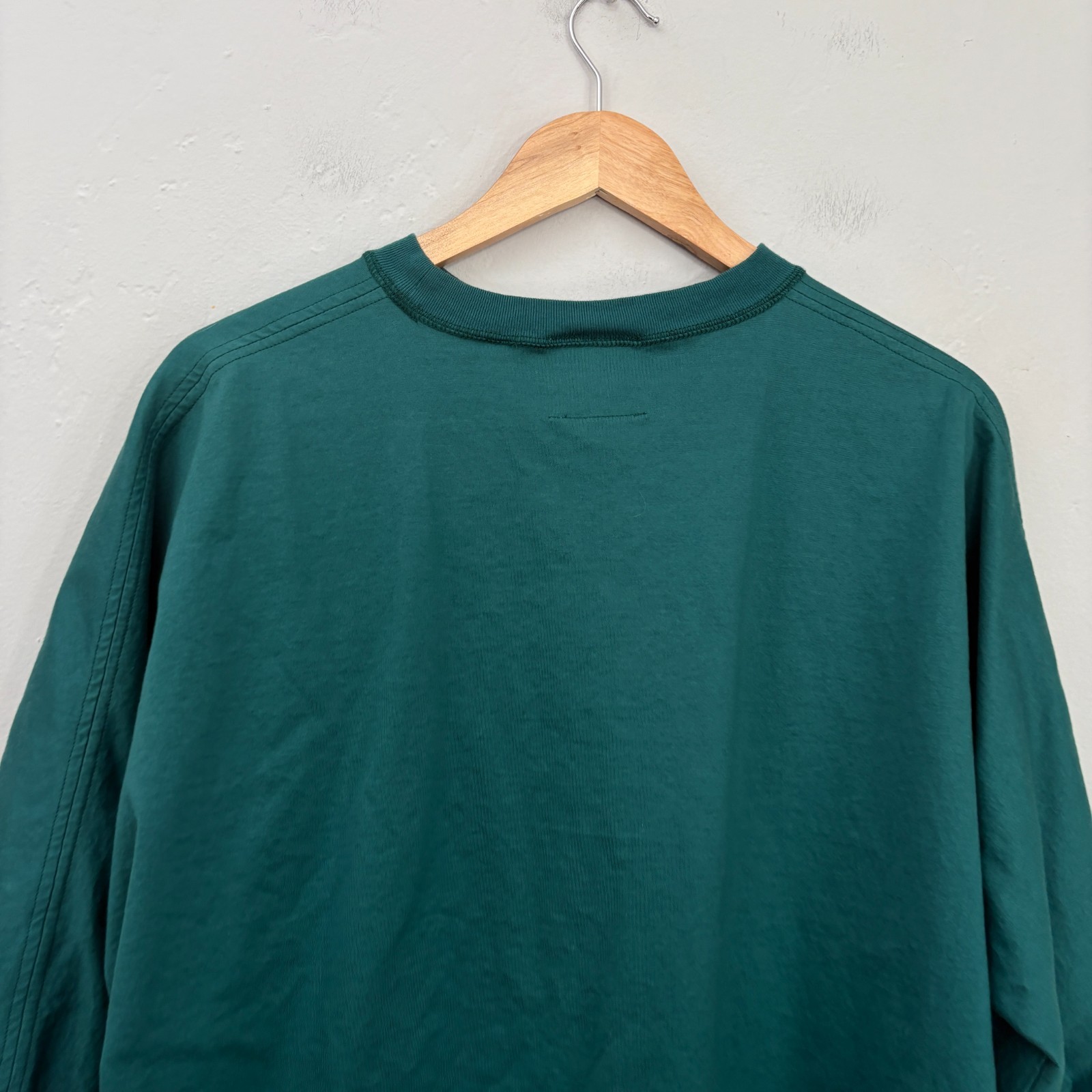 Ships Assiette Top Women One Size Small Oversize Emerald Green Lagenlook Japan