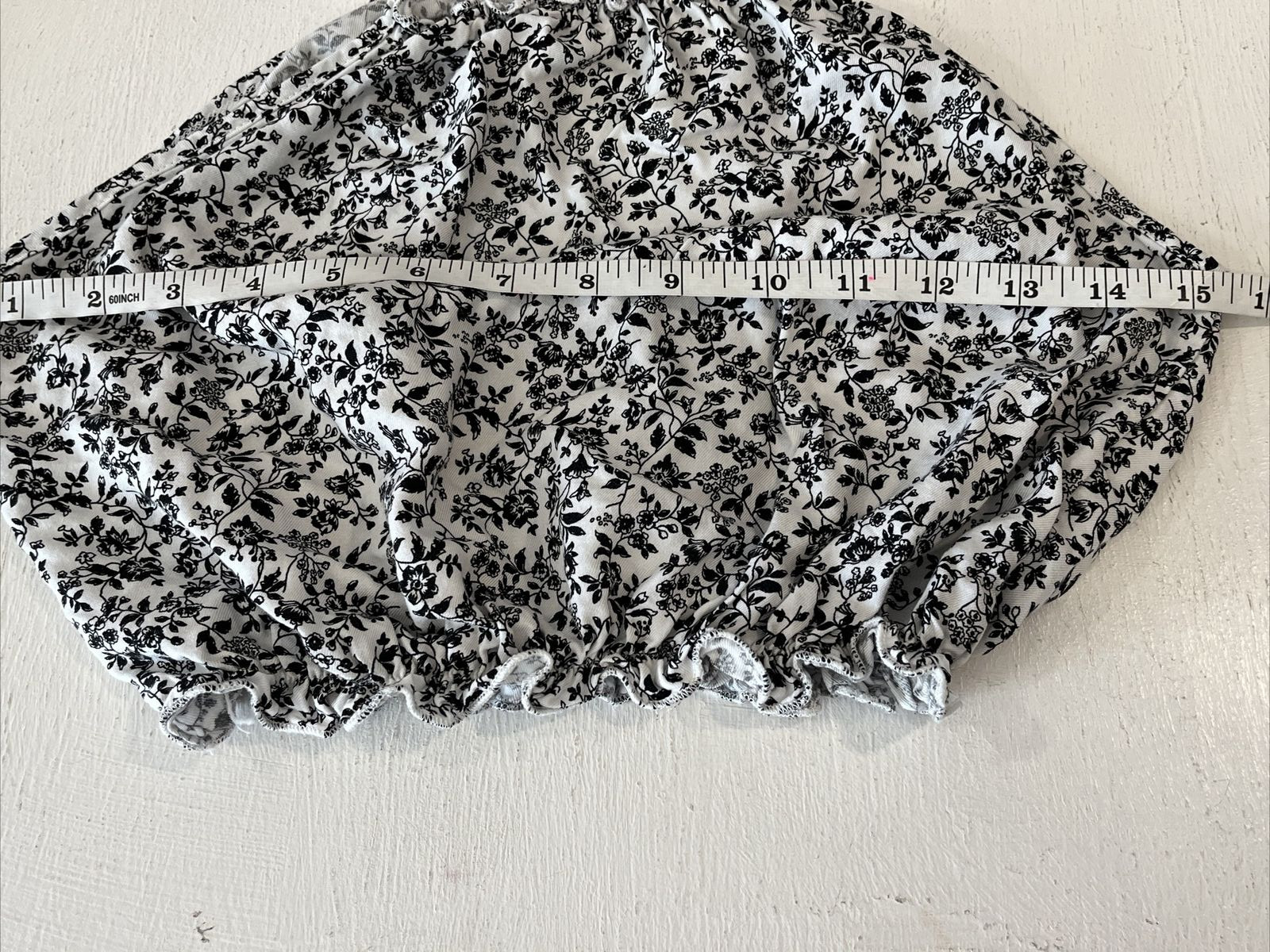 Brandy Melville Womens Floral Top Tie Strap Elastic Waist One Size
