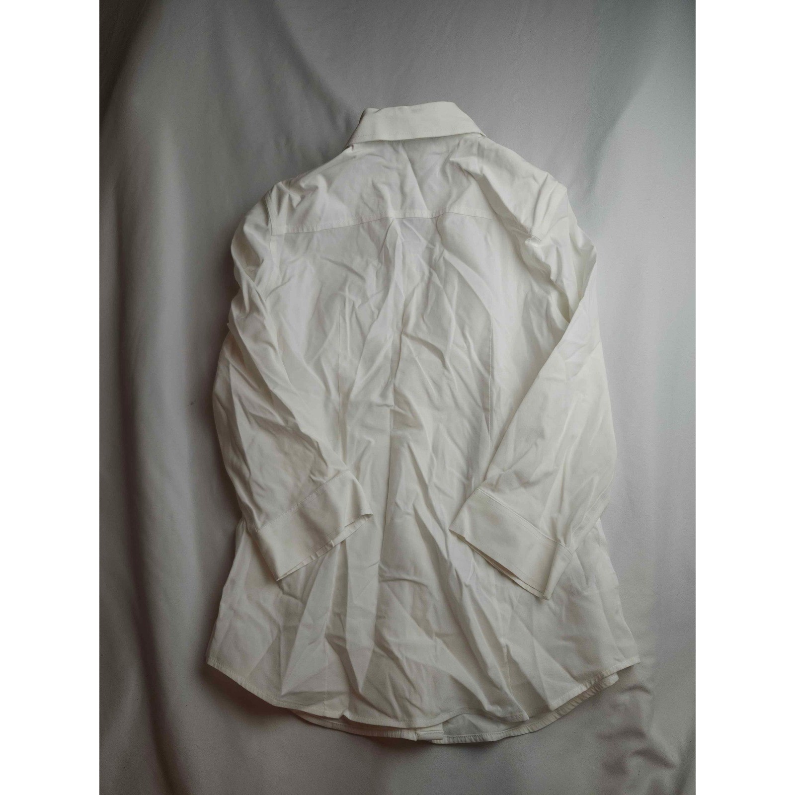 Eddie Bauer Womens White Stretch Wrinkle Resistant Button Down Shirt Small