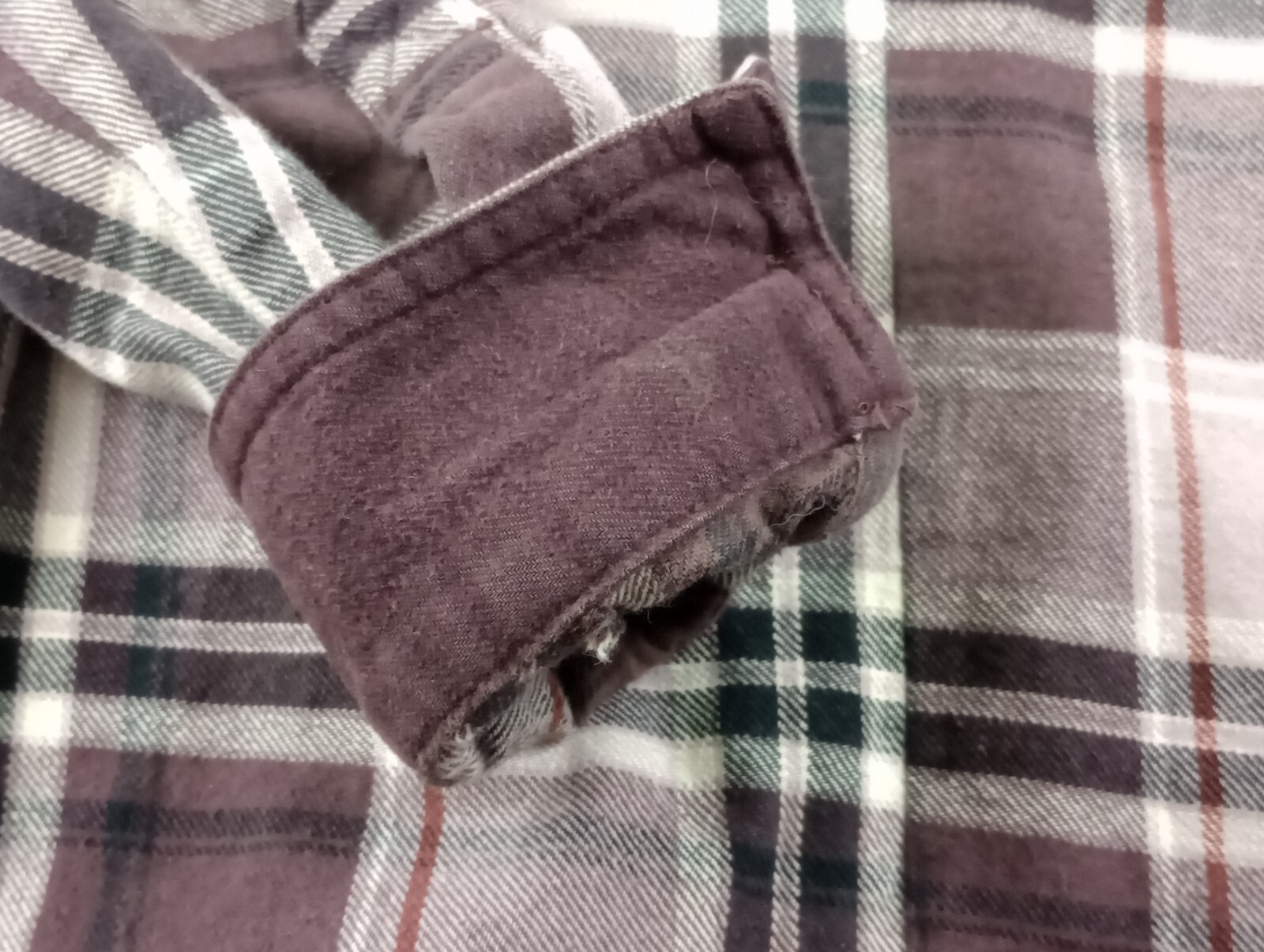 Magellan Shirt Womens Small Brown Flannel Western Roll Tab Flip Cuff Button Up