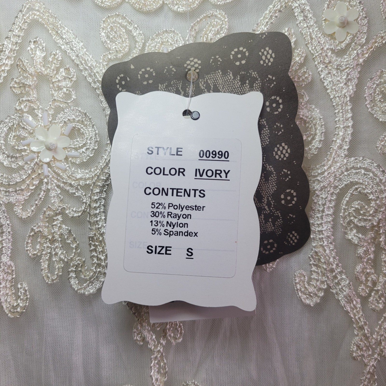 VTG Alberto Makali Lace Embroidered Tunic Top Boho Cottagecore Fairycore S NWT