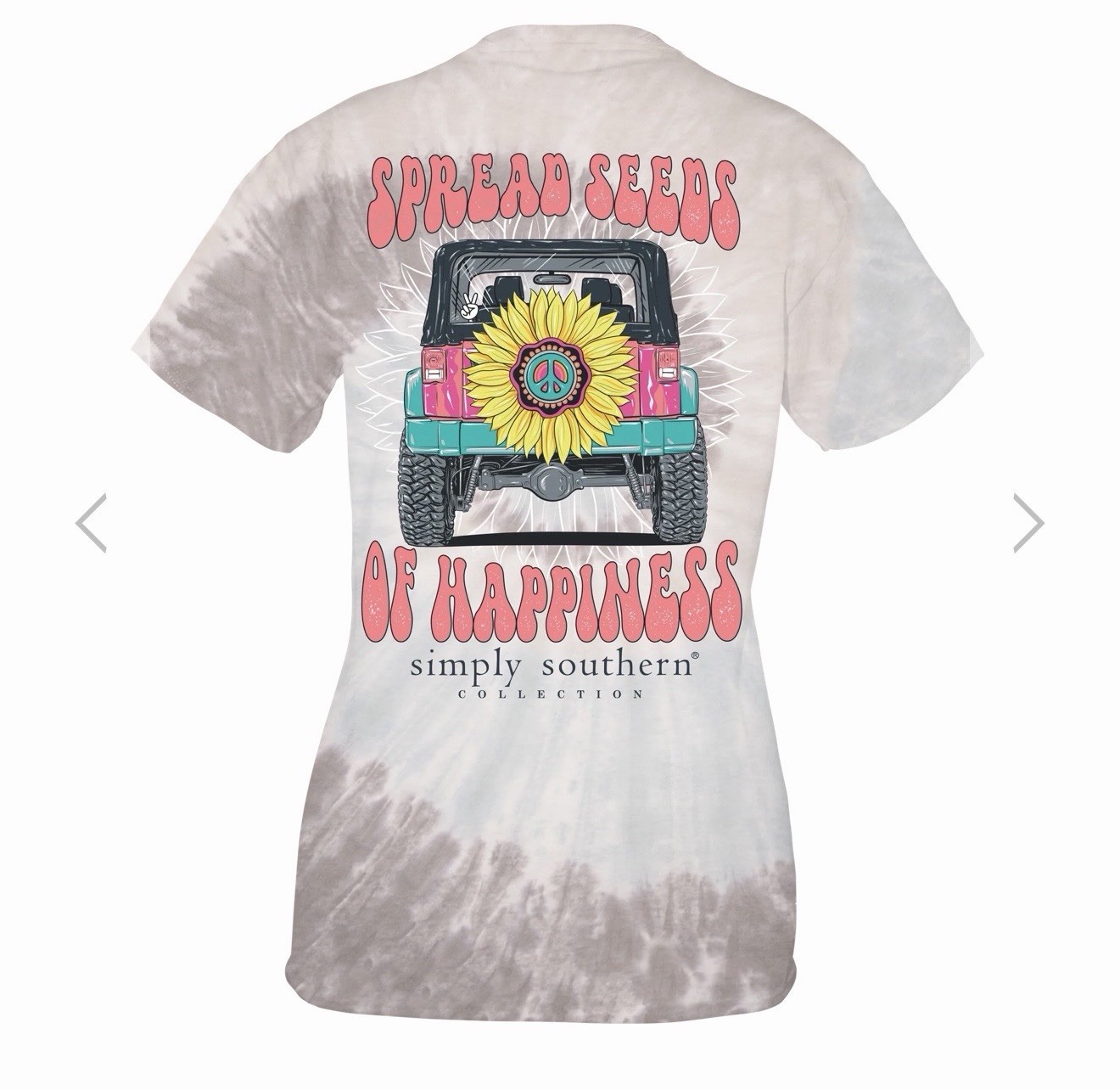 Simply Southern Short Sleeves Spread Seed Of Happiness! ColorManteo Sz XXL New