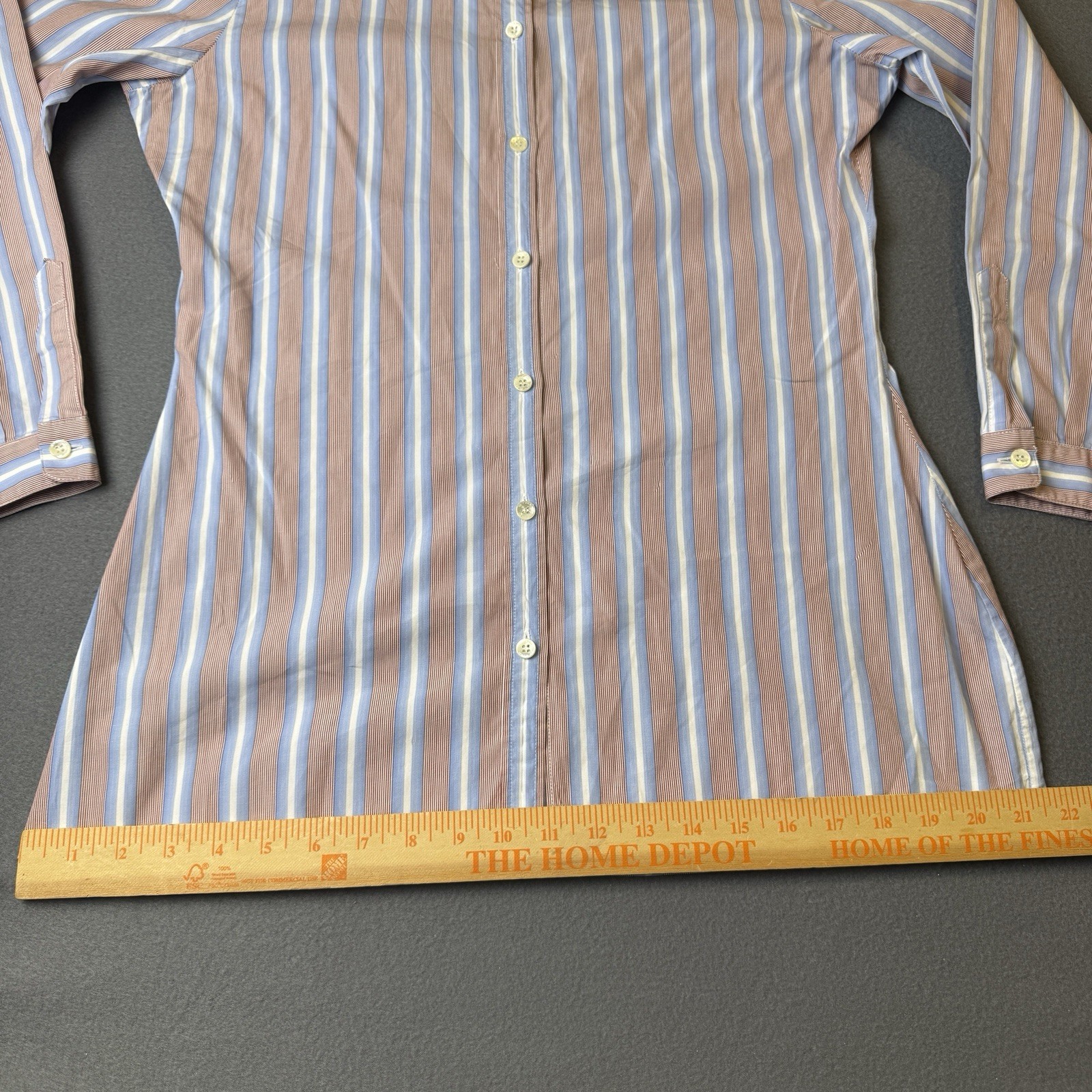 Etro Women’s fine cotton Silhouette tailored striped shirt sz 42 US M Multicolor