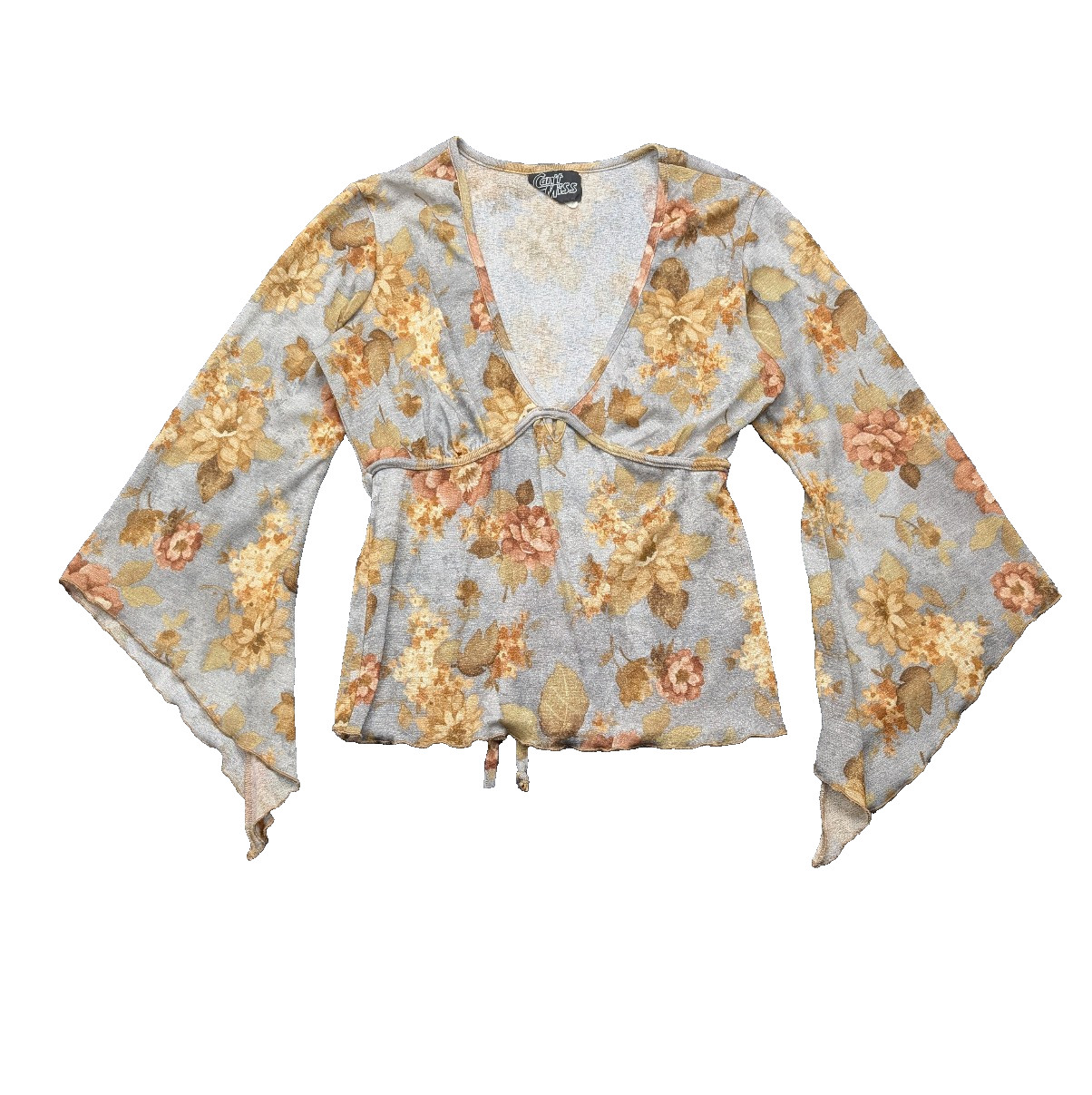 Vintage Blouse Women Large Babydoll 90s Boho Fairy Y2K Floral Whimsical Romantic