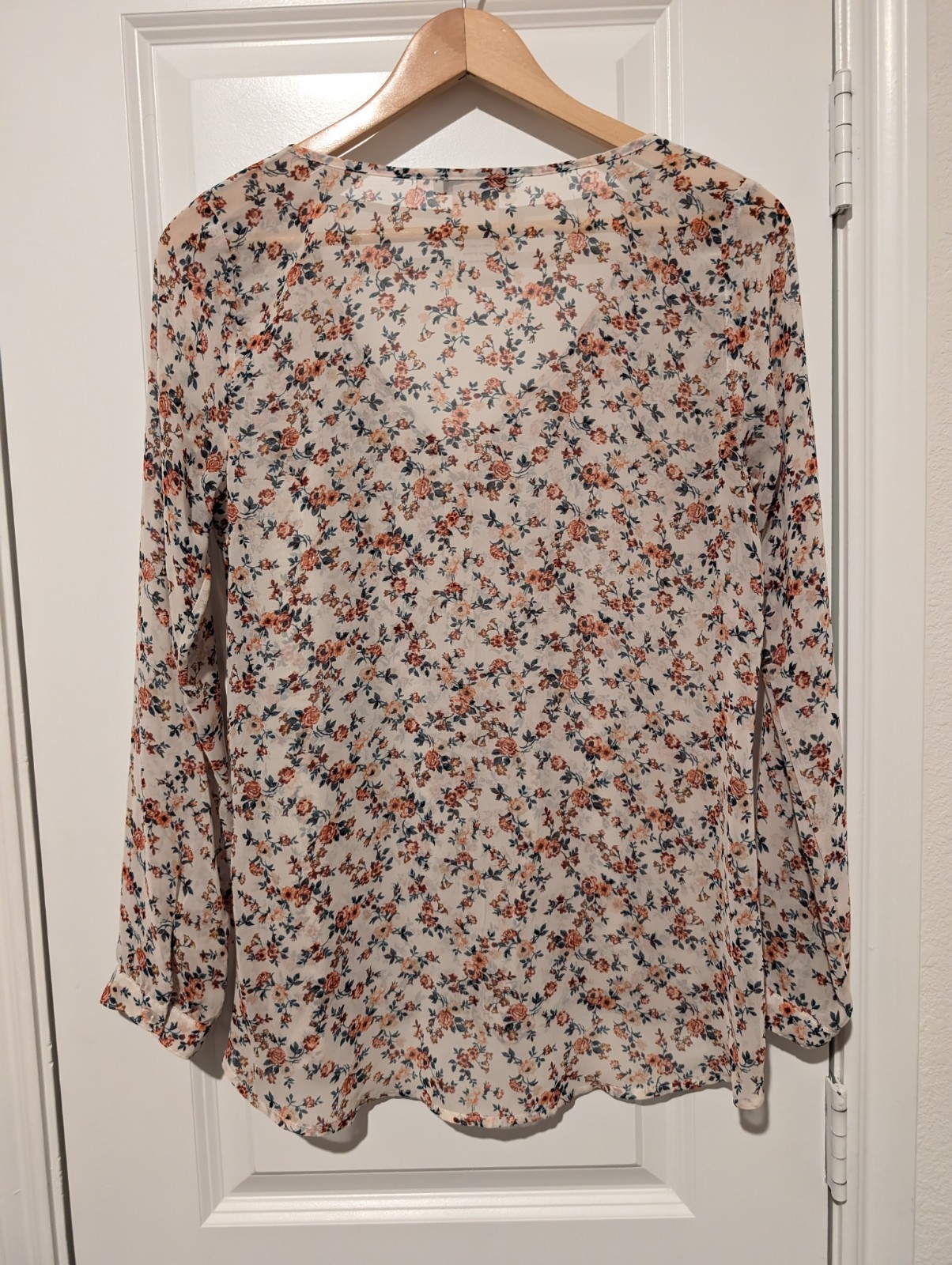 Womens M Blouse Peasant Boho Cottage Fairy Princess Rose Lightweight Breathable