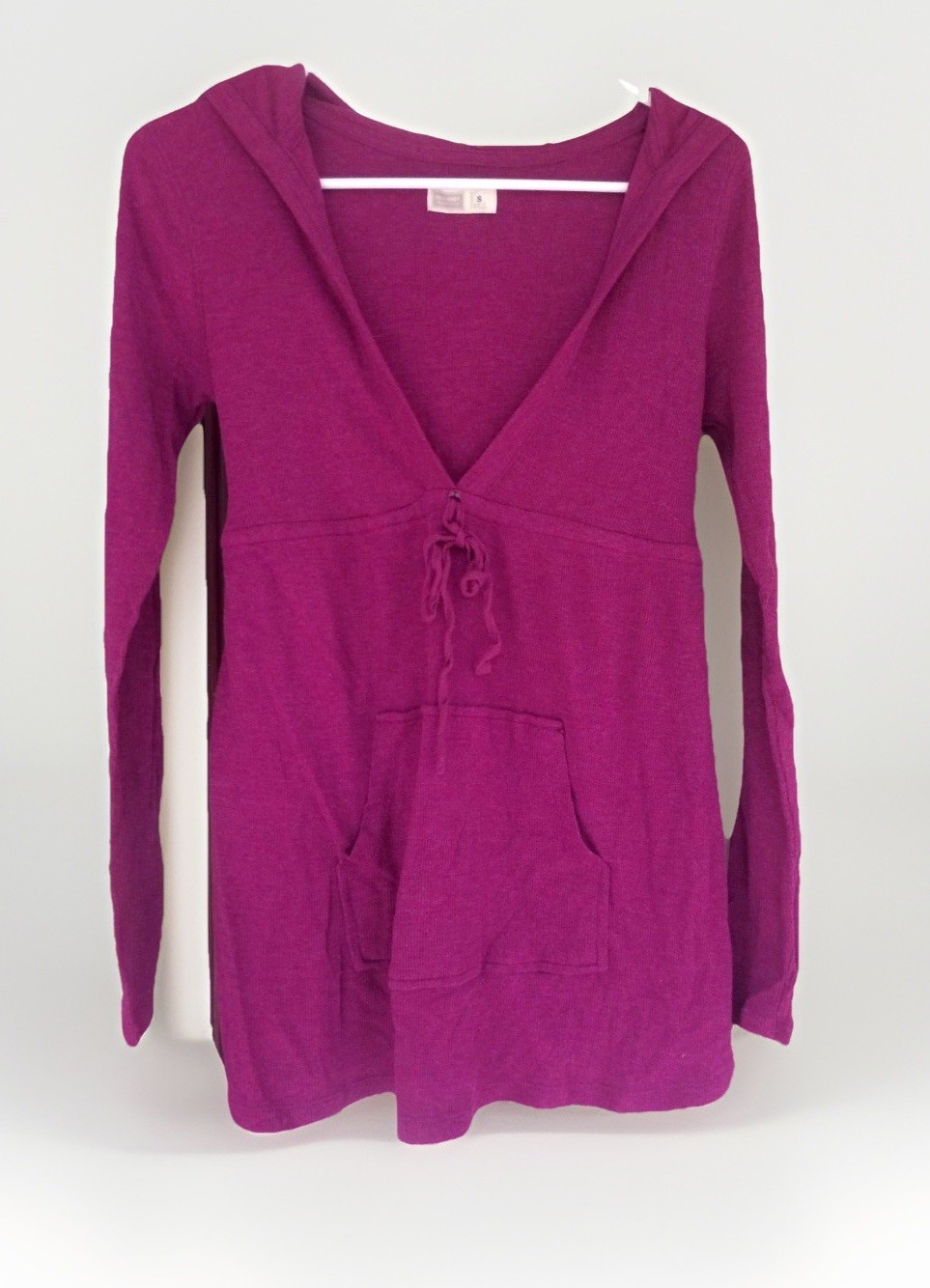 OLD NAVY Women’s Long Sleeve Hooded Deep V Shirt Sz. S