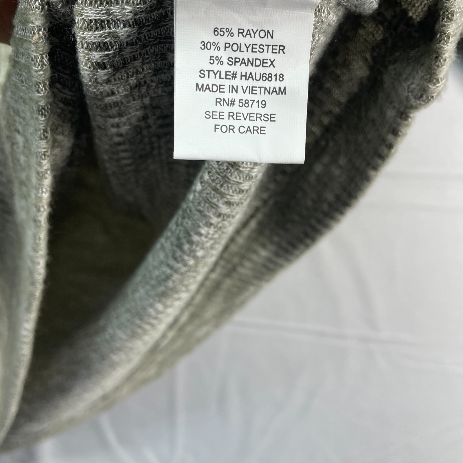 NY Collection Waffle Knit Blouse Womens size Medium Petite PM Gray New