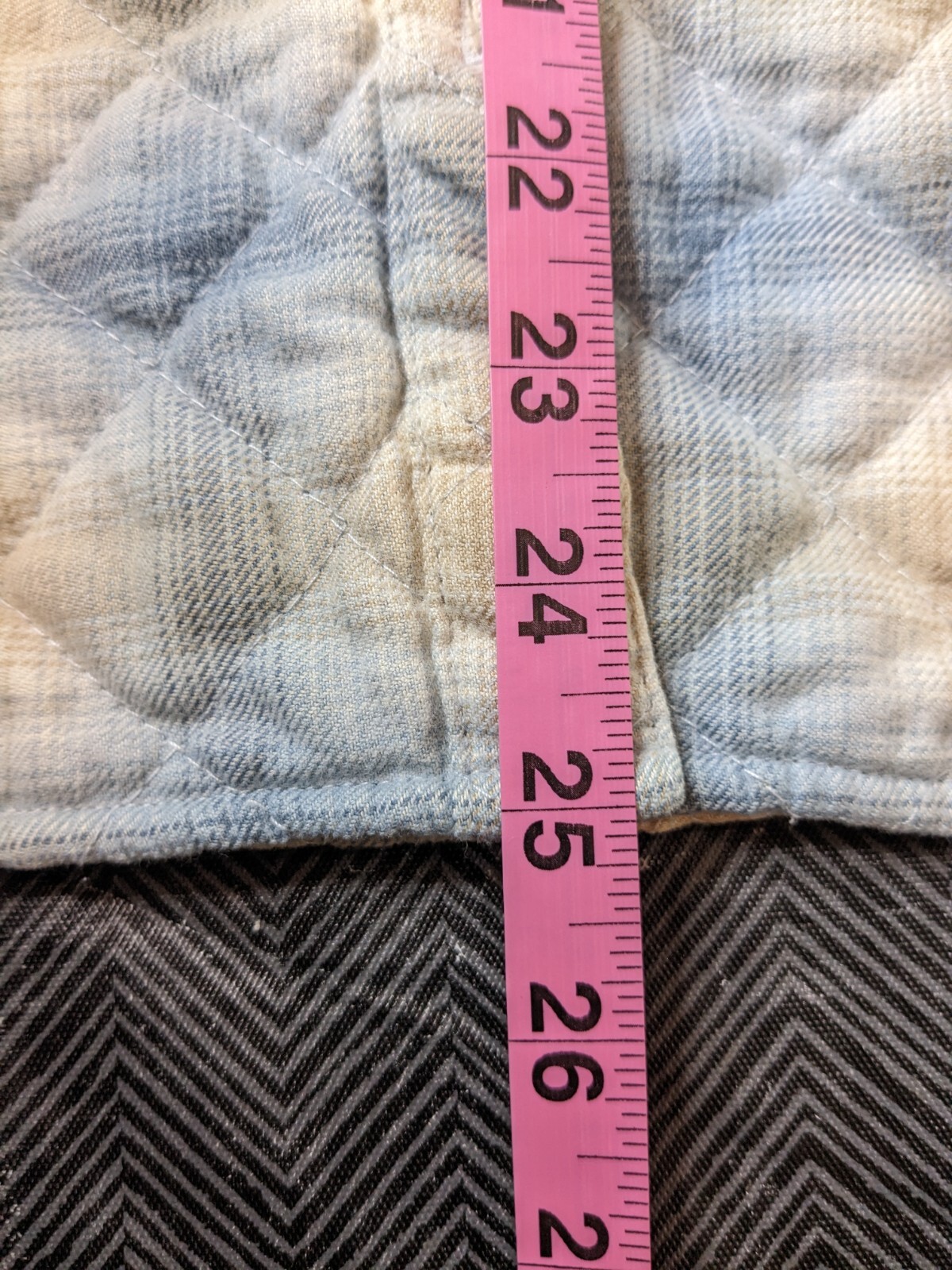 Eddie Bauer Shacket Shirt Women’s Medium Blue Beige Button Down Quilted