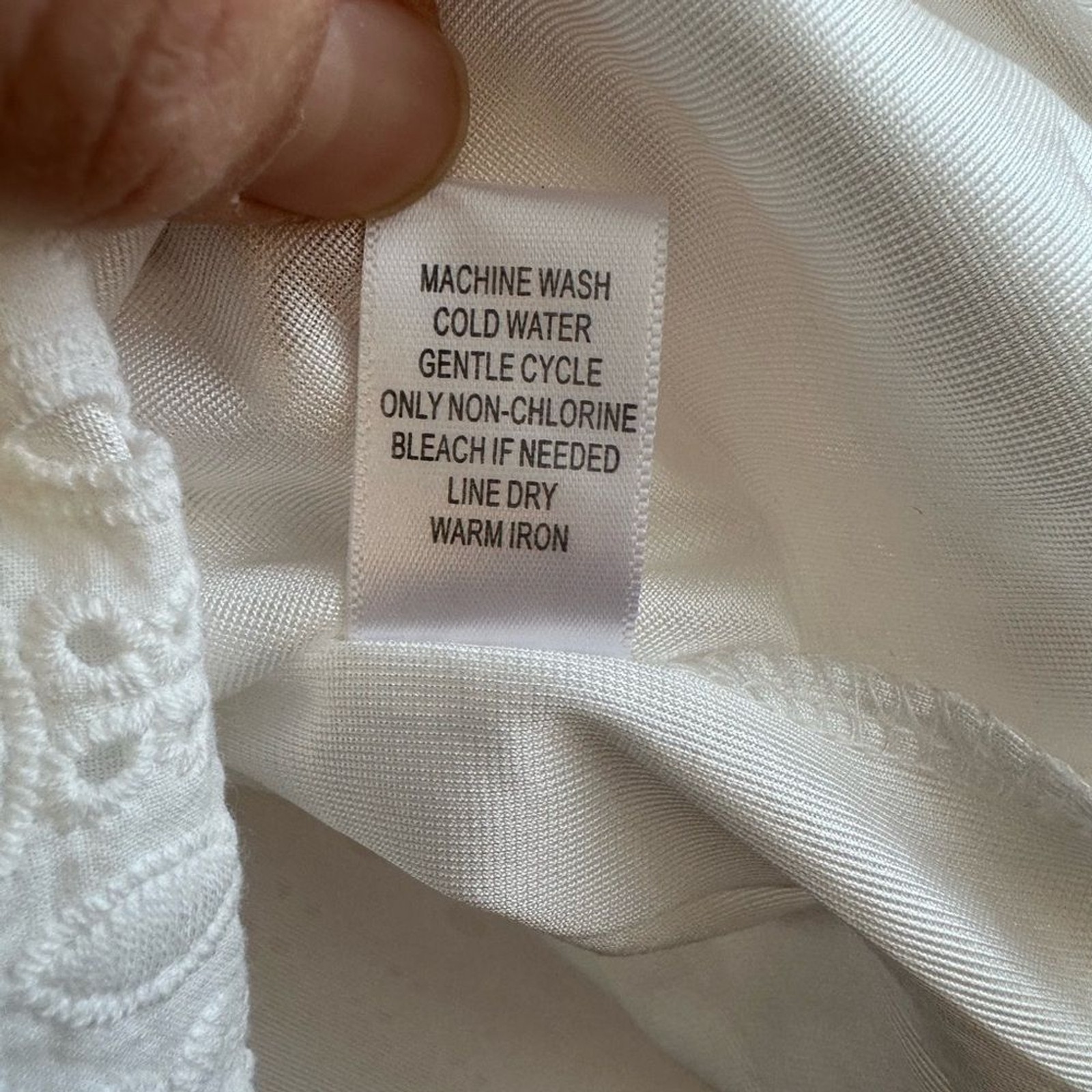 Kaktus White Eyelet Blouse, with flutter cap sleeves, S, Cottagecore Coastal