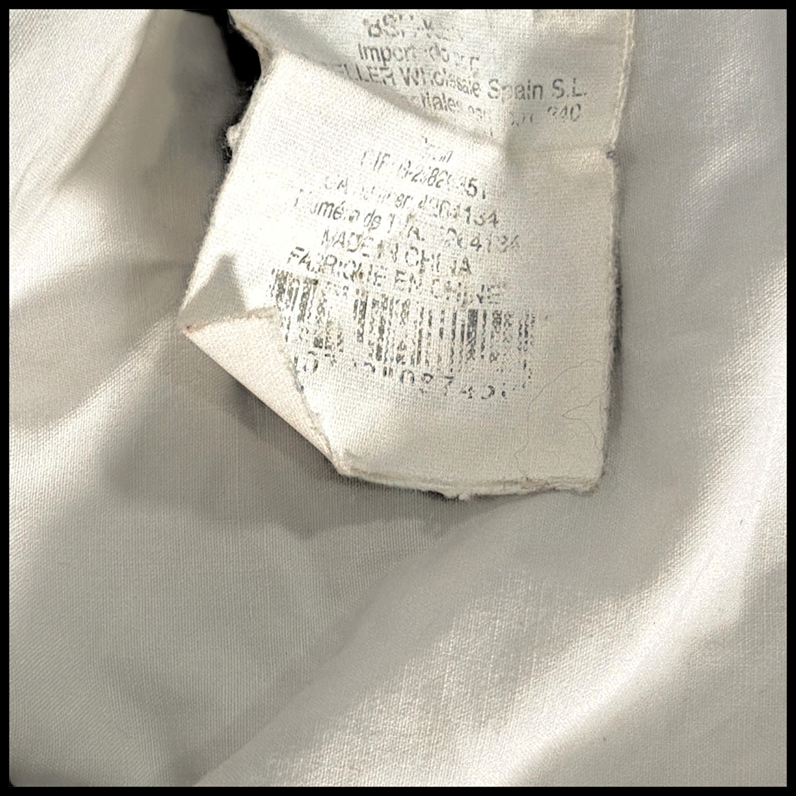 Object Collectors Item Top Womens M White Shirt Distressed Scandinavian Y2K