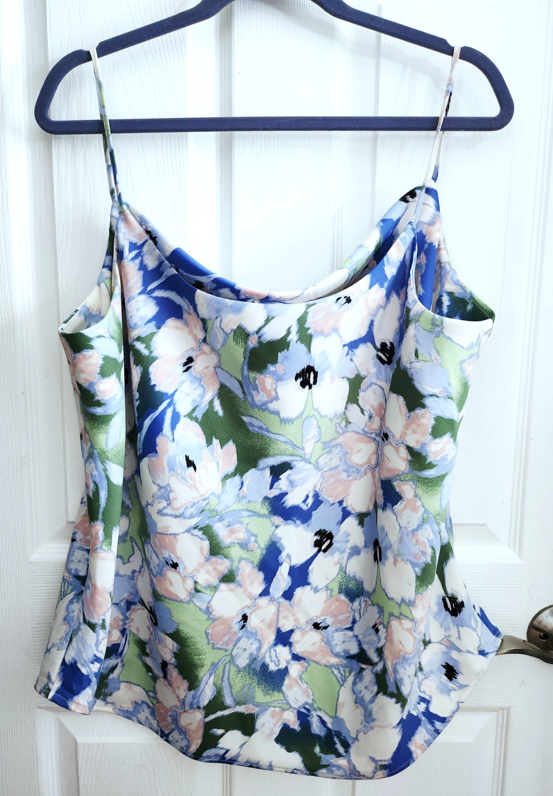 BAR III XXL Women’s Satin Floral Sleeveless Blouse Shirt Top 2XL 2X