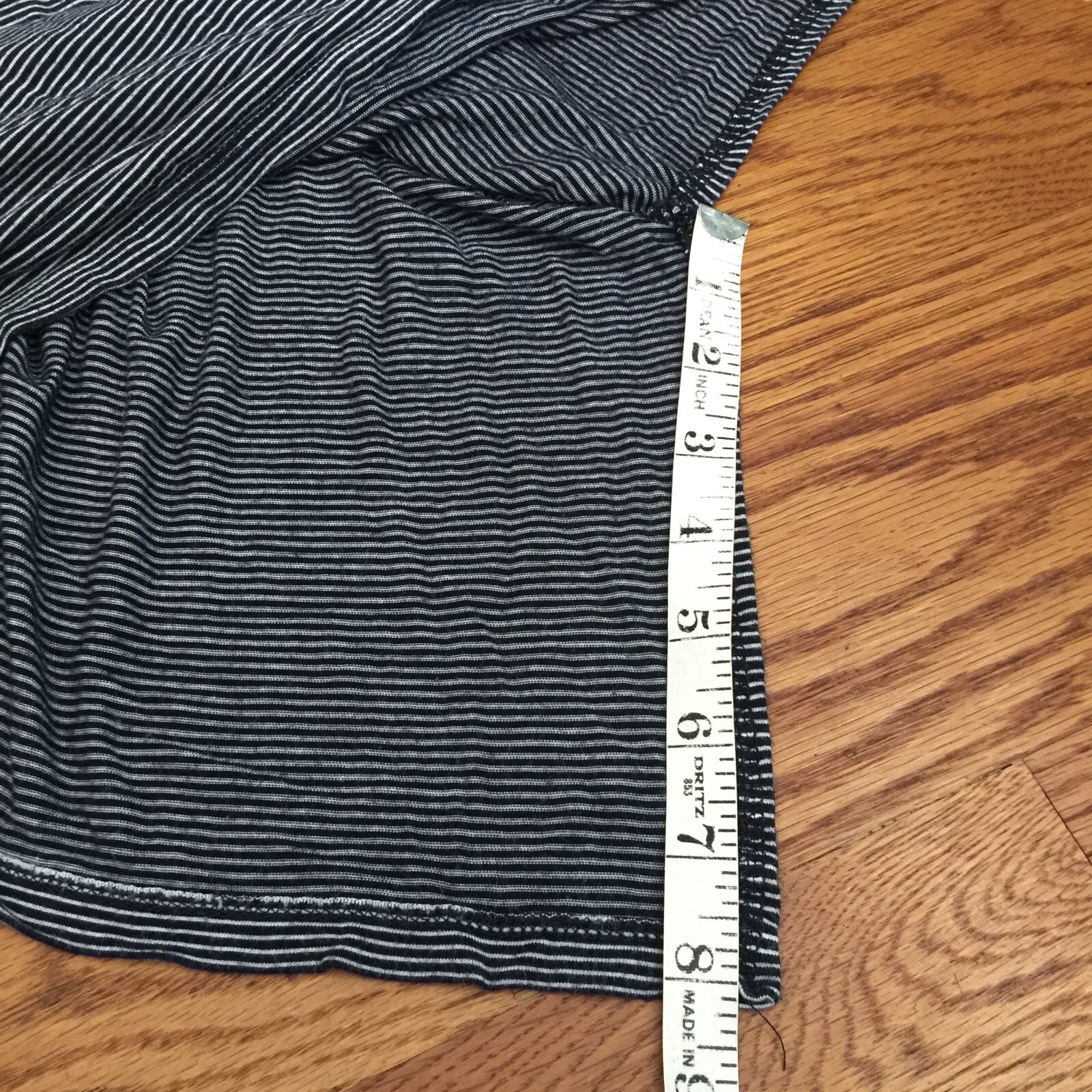 VINTAGE STRADIVARIUS BLUE STRIPE SLEEVELESS RAYON TOP WOMENS M 34″x27″