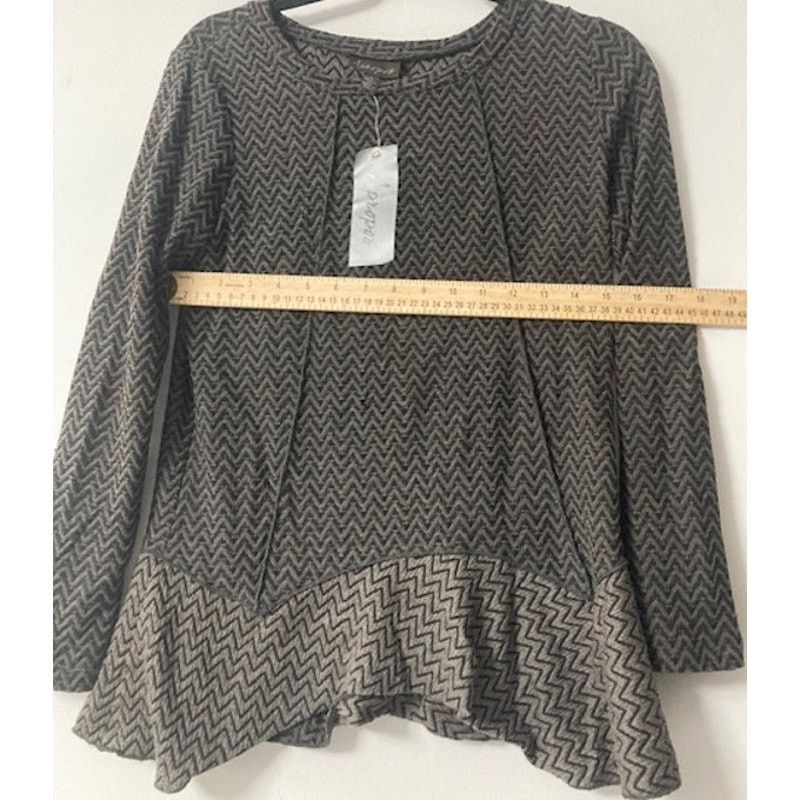 NWT Apropos Made in USA Geometric Peplum Lightweight Top Women Size S