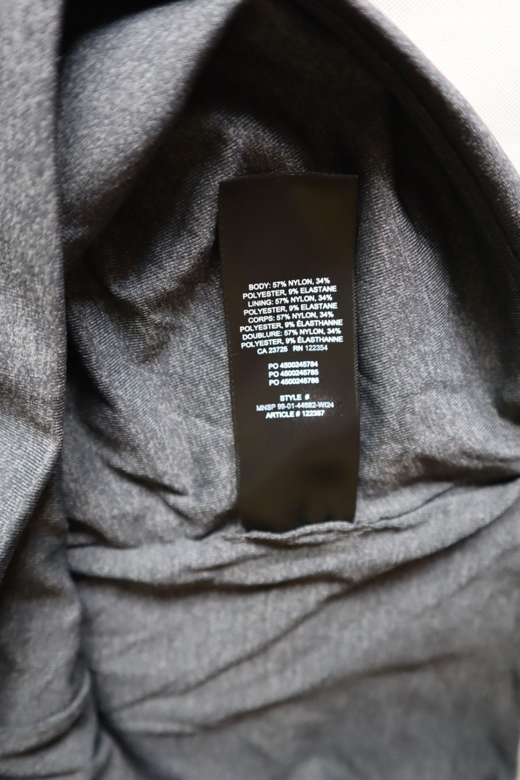 Aritzia Women`s $58 Contour Flourish Top in Heather Charcoal size XS