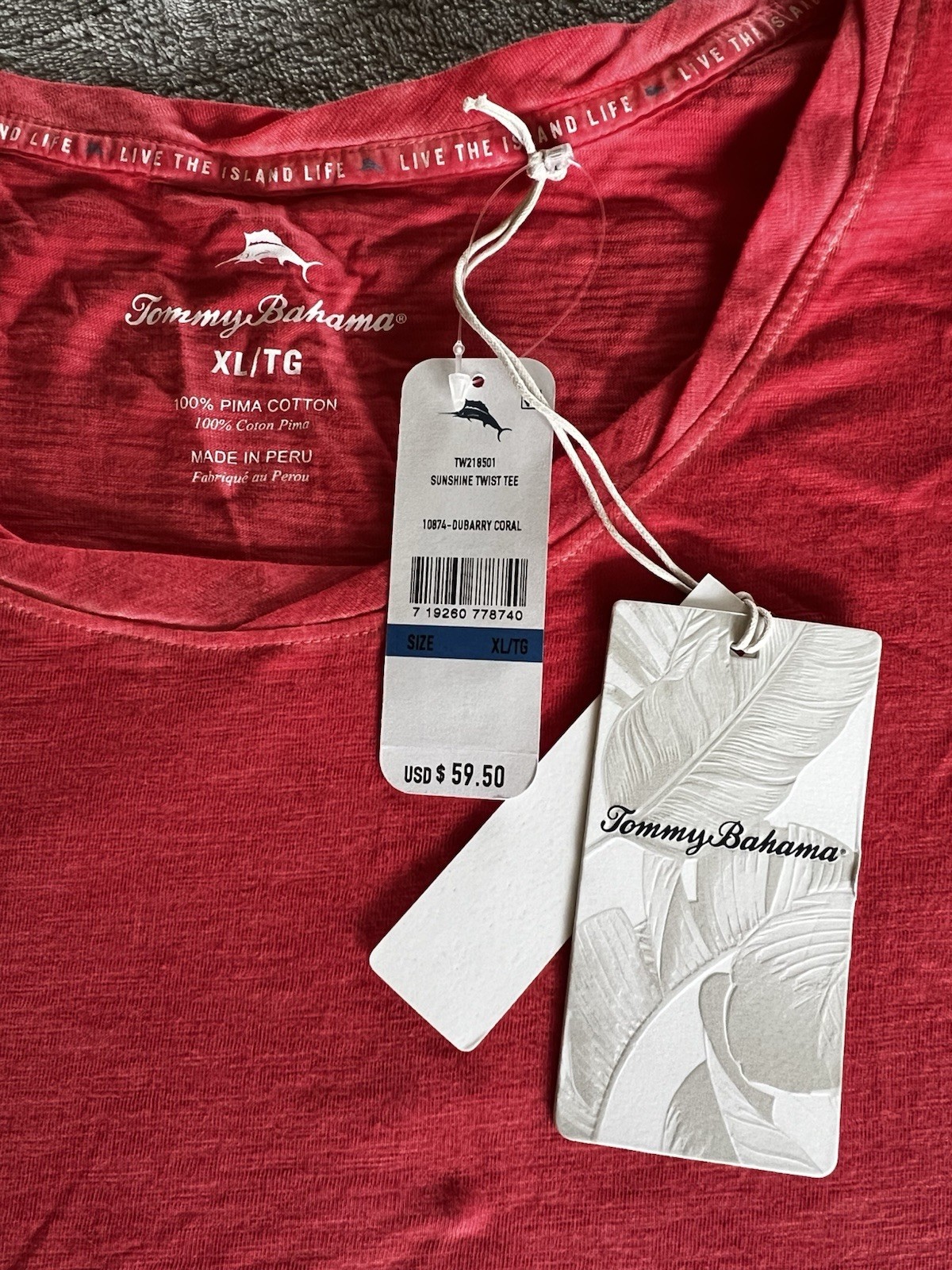 Tommy Bahama Women’s XL Orange Sunshine Twist T-Shirt NWT