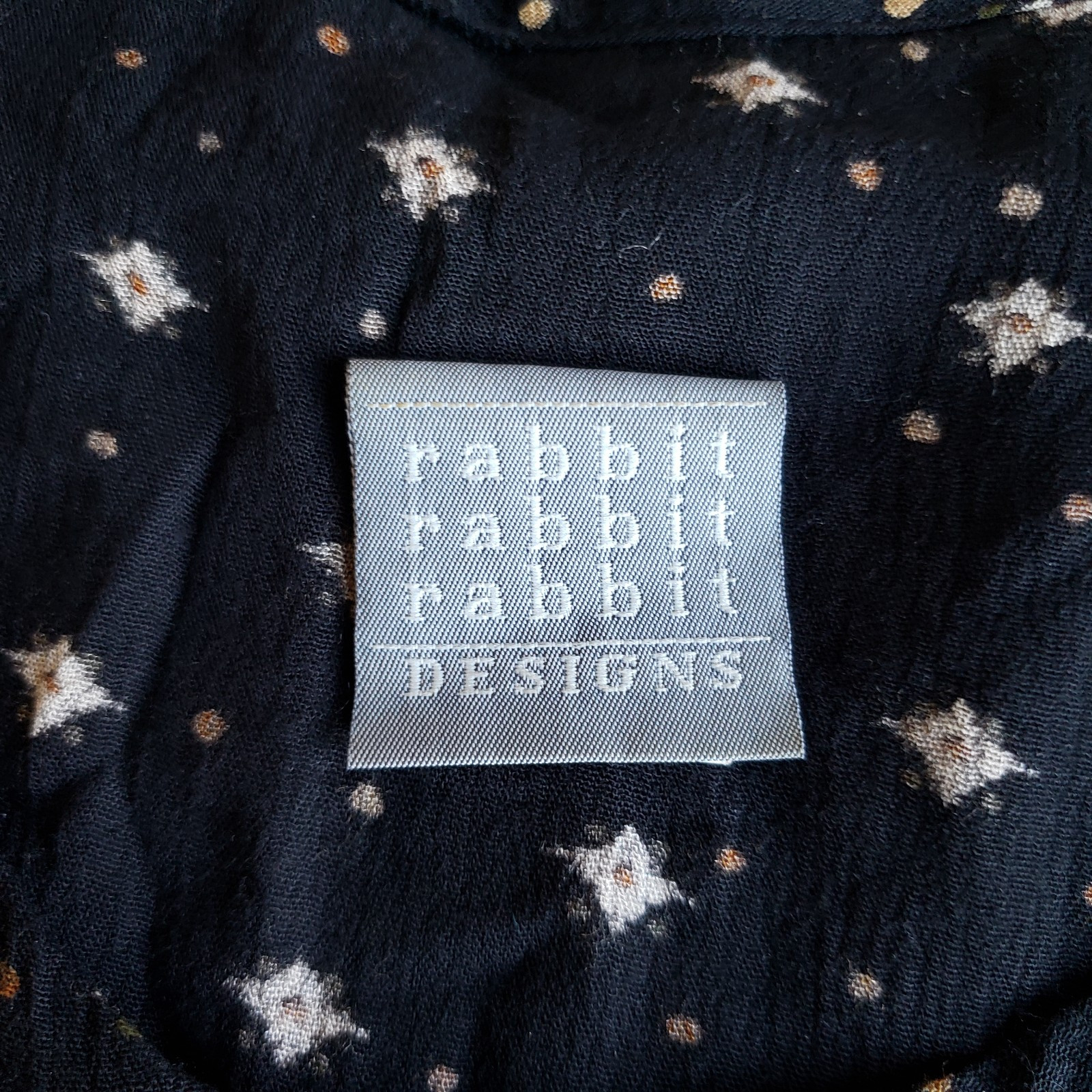 Rabbit Top Sz 10 Mixed Print Rayon Gauze Layered Earthy Boho Art 2 Wear VTG 90s