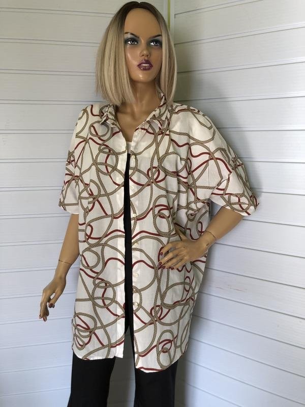 Women Peter Hahn shirt white cotton 44/XXL/52 #C7ZG
