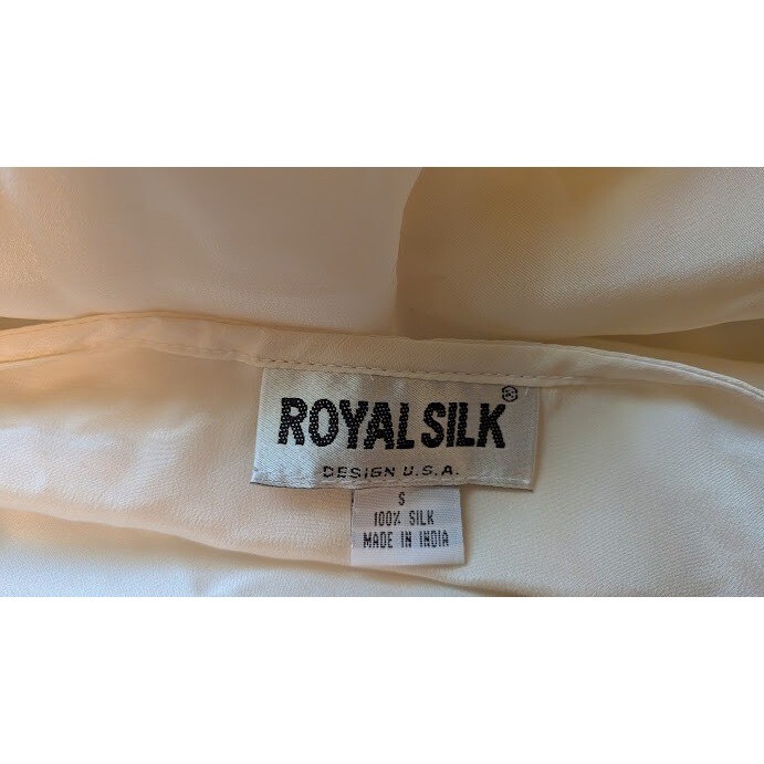 Vintage Royal Silk Women Top S Boxy Oversized Elegant Luxurious Flowing Timeless