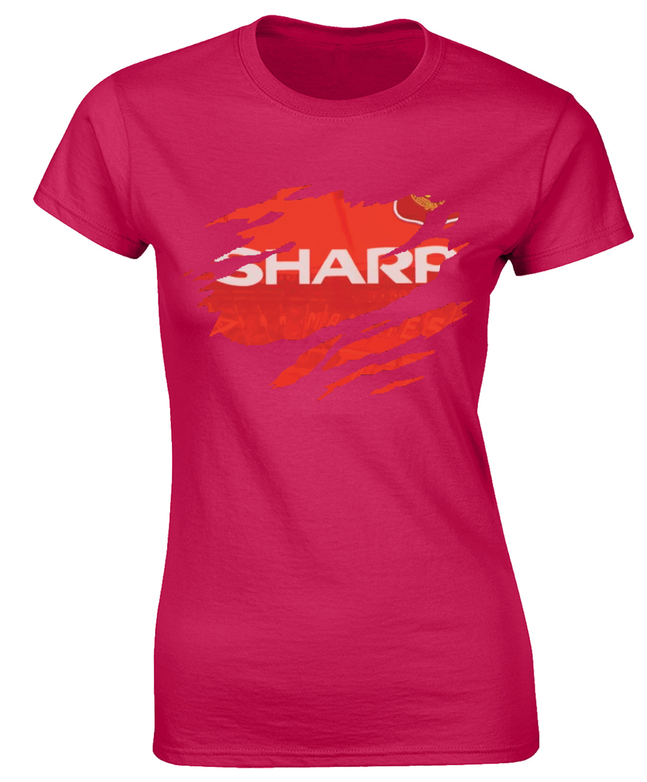 RETRO FOOTBALL KIT 18 LADIES T SHIRT MANCHESTER CLASSIC RETRO 90’S UNITED FAN
