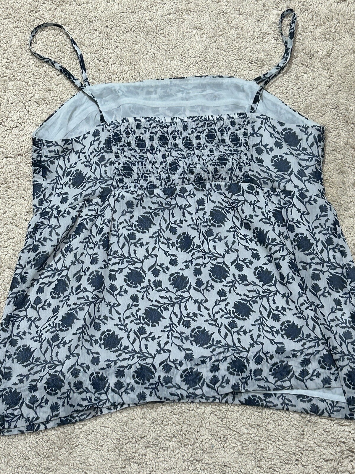 Loft Womens Shirt Size Small Multicolor Floral Print Lightweight Flowy Lined