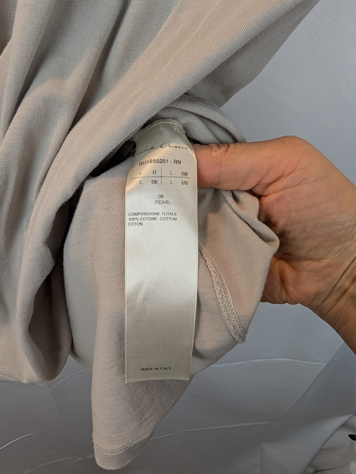 Rick Owens Birkenstock 2018 long T-shirt size L(fits smaller) in VGUC