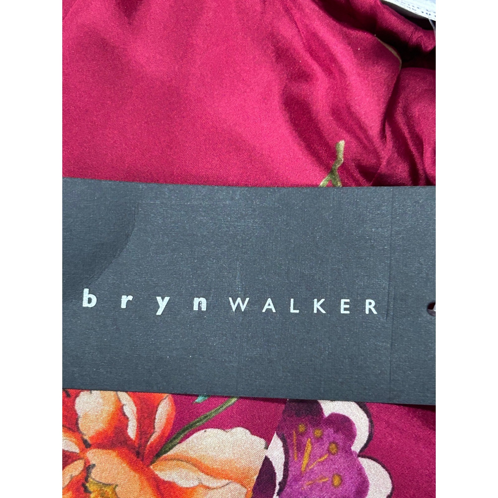 NEW Bryn Walker XXS 2XS 100% Silk Crane Floral Print Top Red Italian Fabric