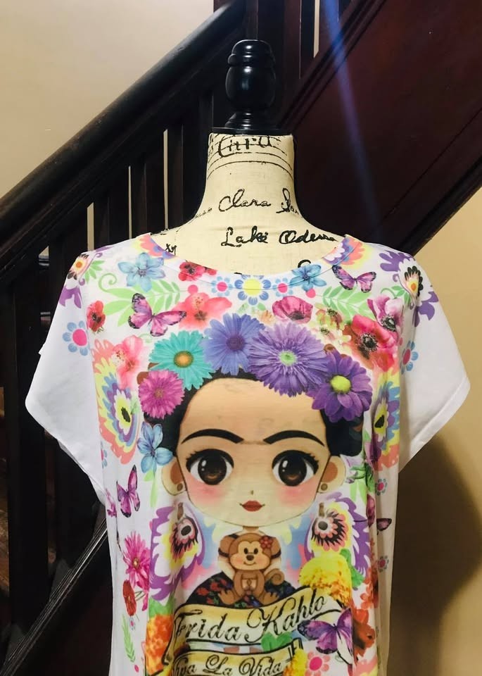 Multi-colors Graphic-Print Relax style Blouse Size M