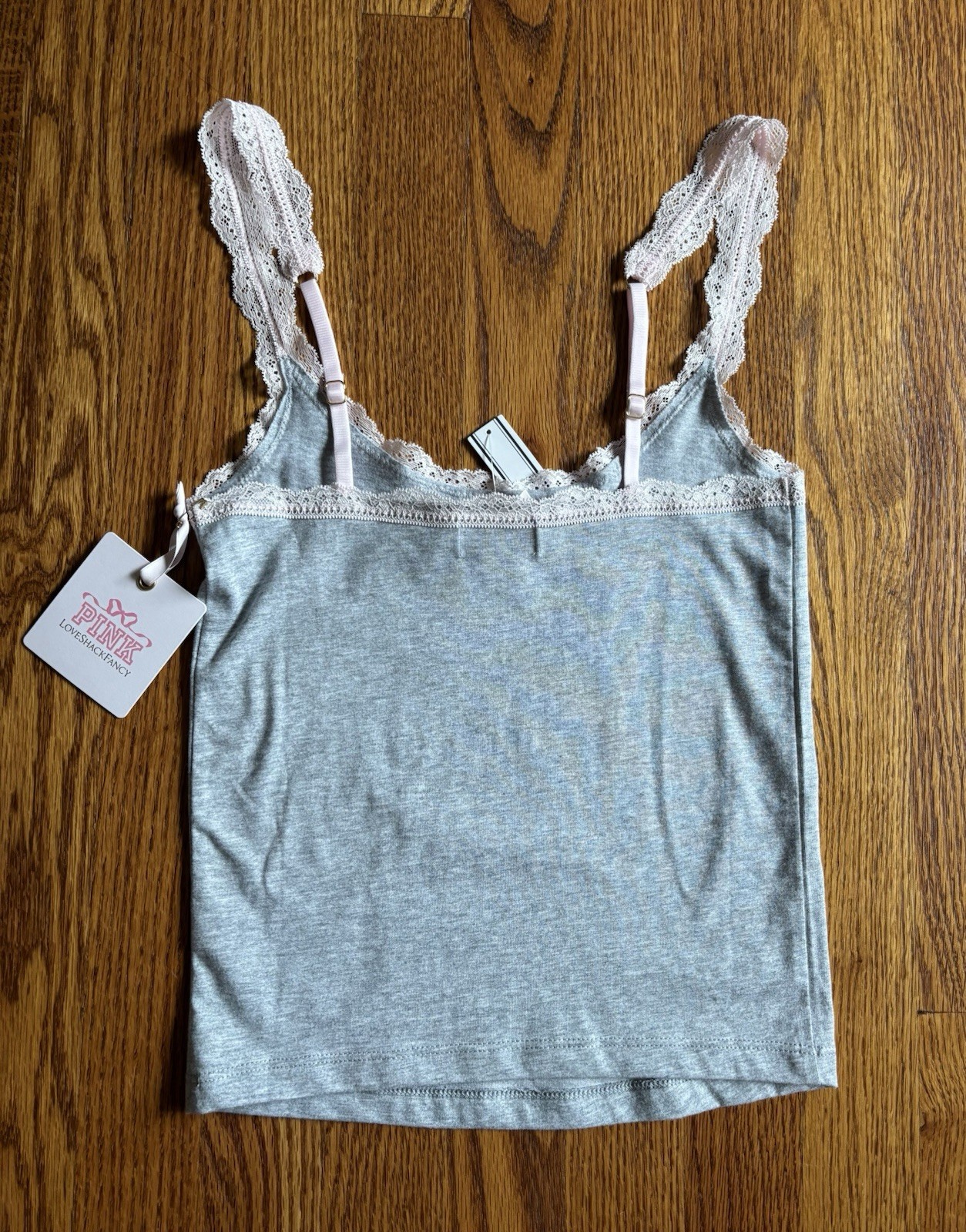 Victoria’s Secret PINK LoveShackFancy Cotton Bow Cami Womens XS Adjustable Strap
