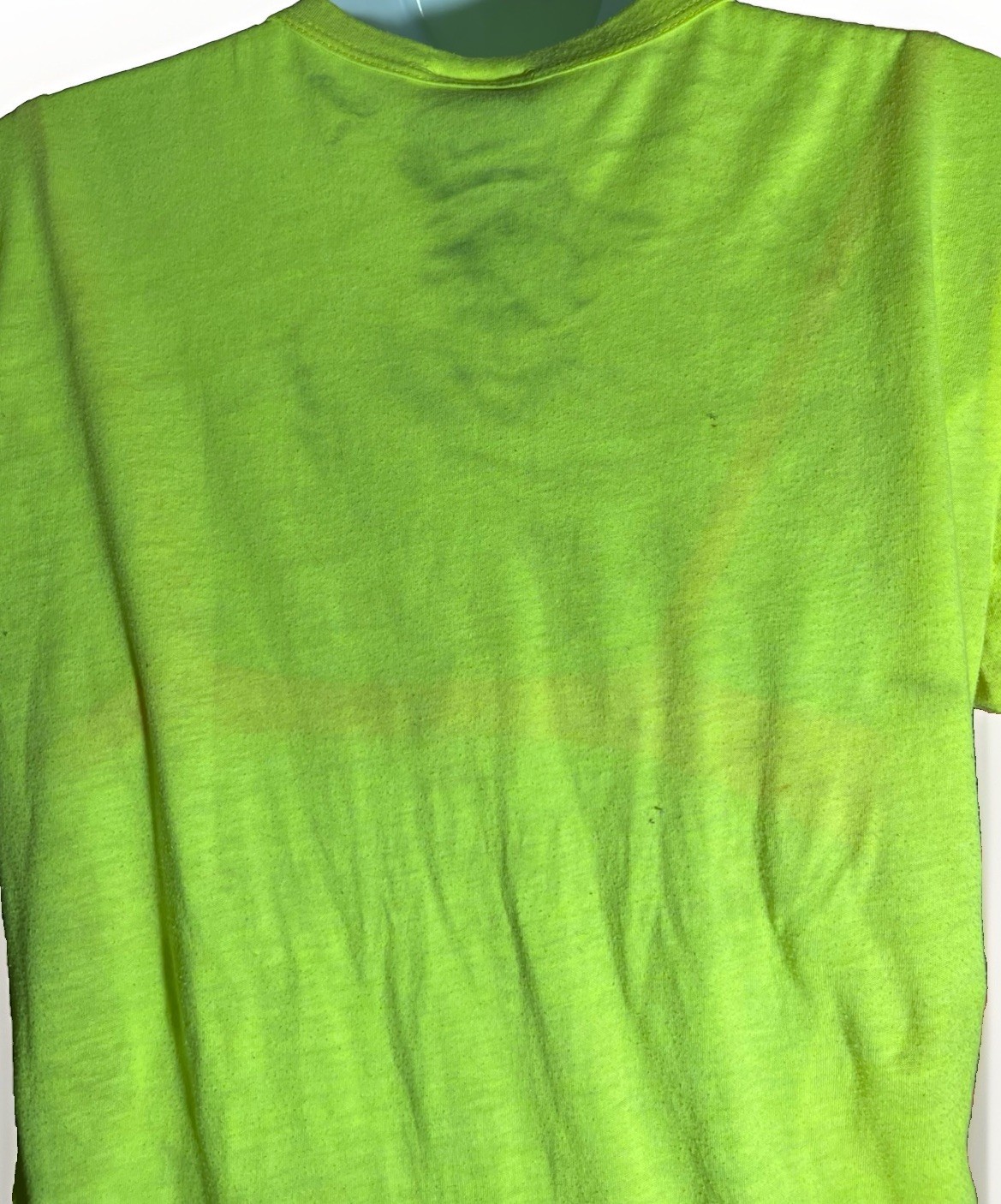 California Girls USA Graphic Tee Lime Green Black Print Rhinestones Women’s L