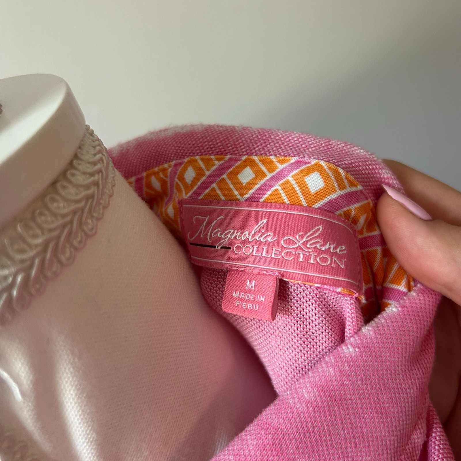 Magnolia Lane Augusta Masters Pink Polo Shirt Women’s Golf Size M