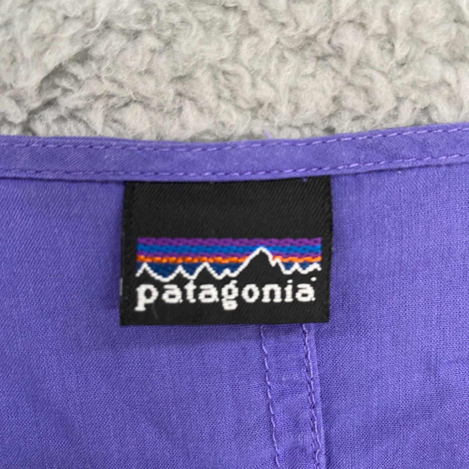 Patagonia Tunic Top Womens 8 Guadalupe Organic Cotton Lawn Purple Popover